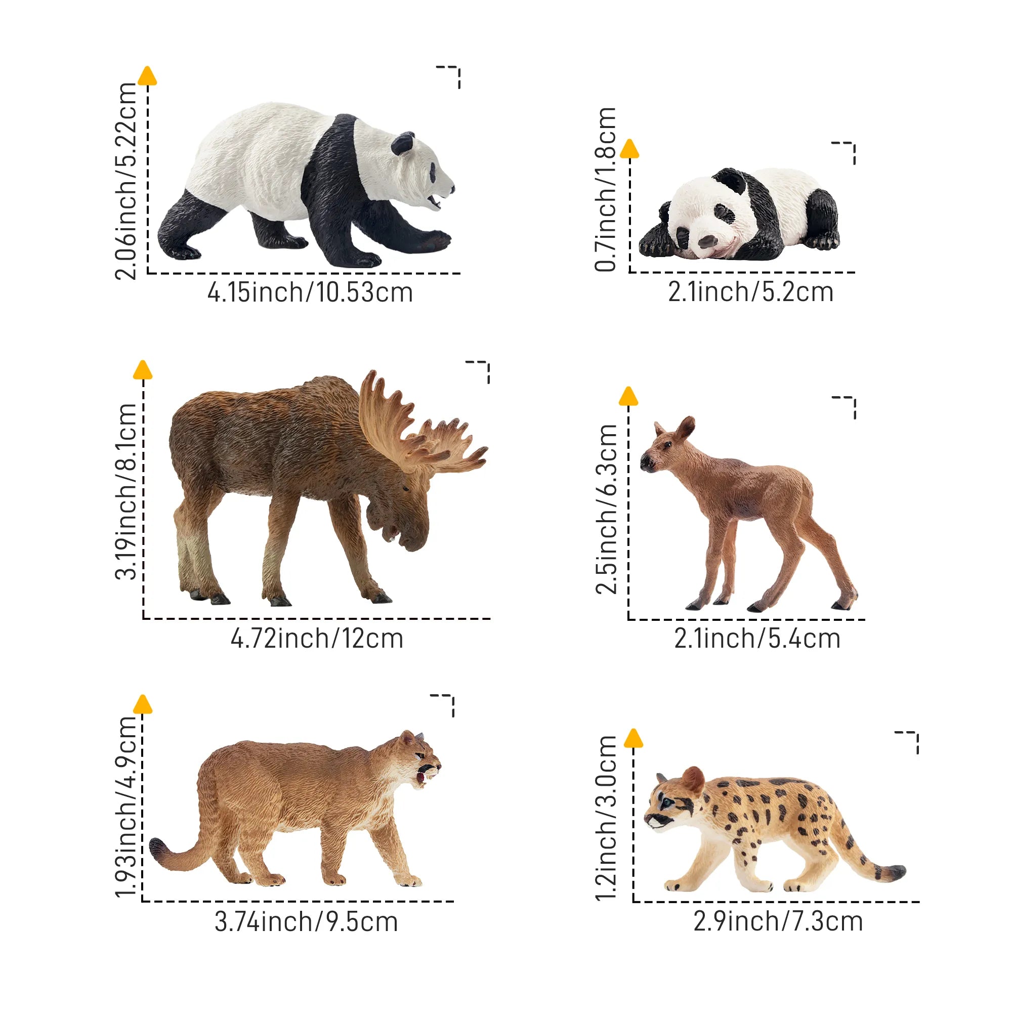 10-Piece Wildlife Parent & Cub Figurine Playset