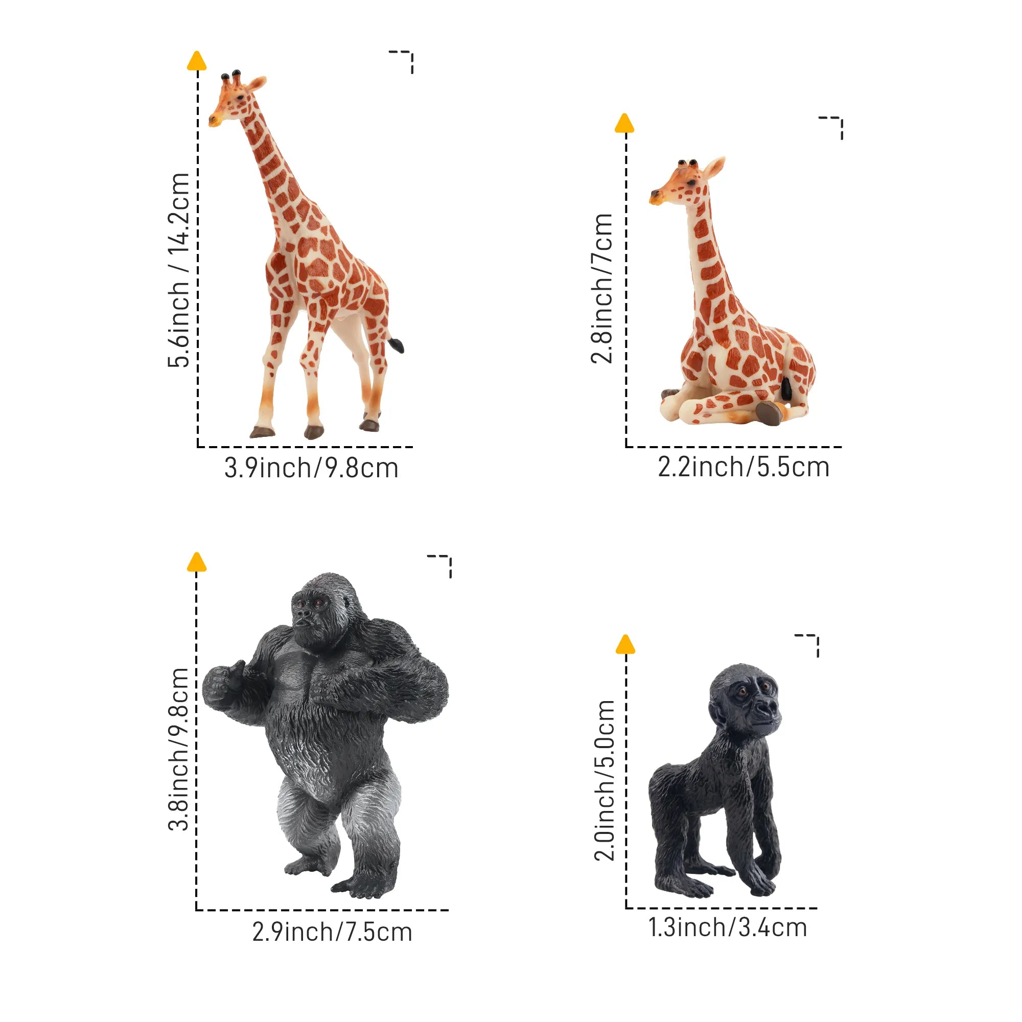 10-Piece Wildlife Parent & Cub Figurine Playset