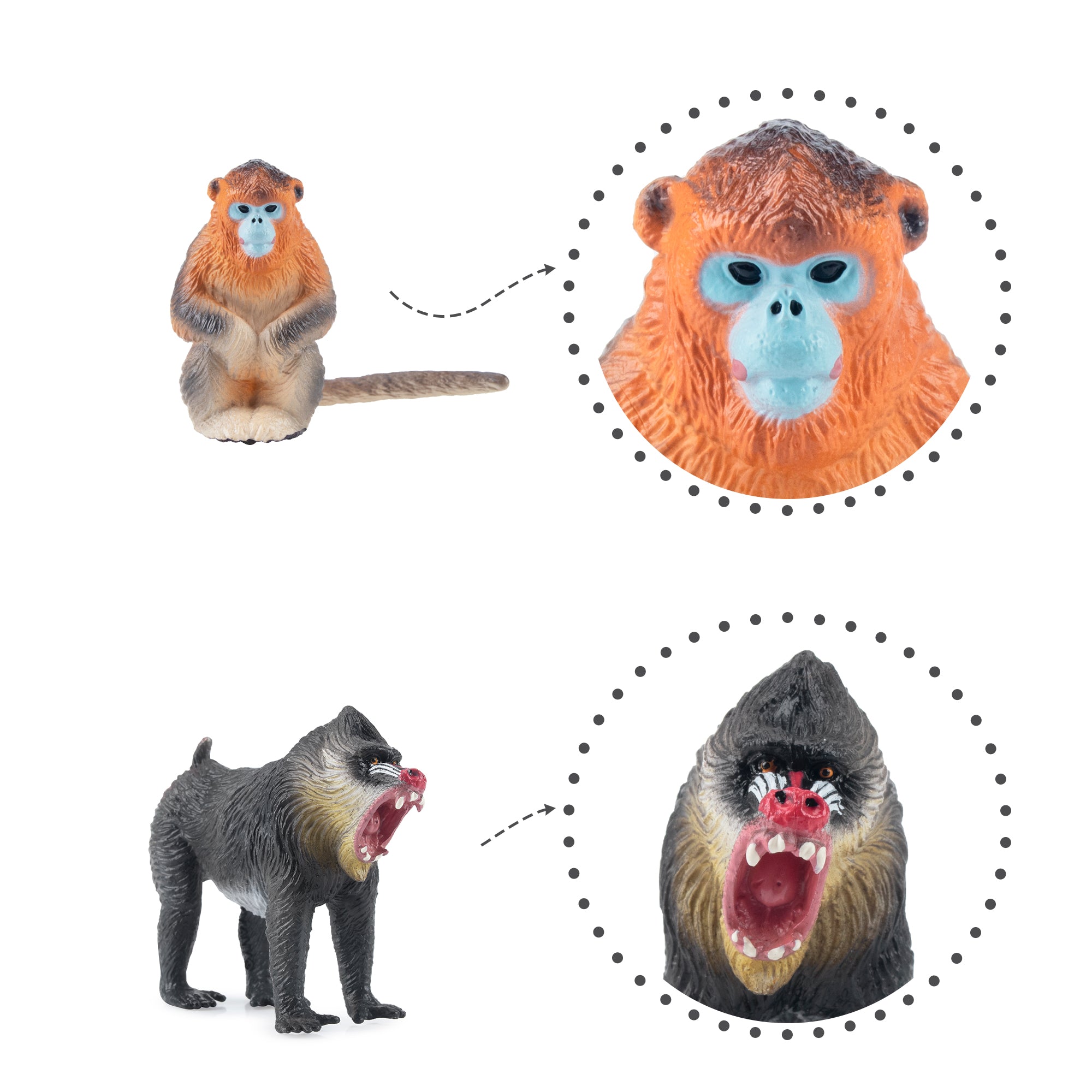11-Piece Monkey Animal Figurine Playset