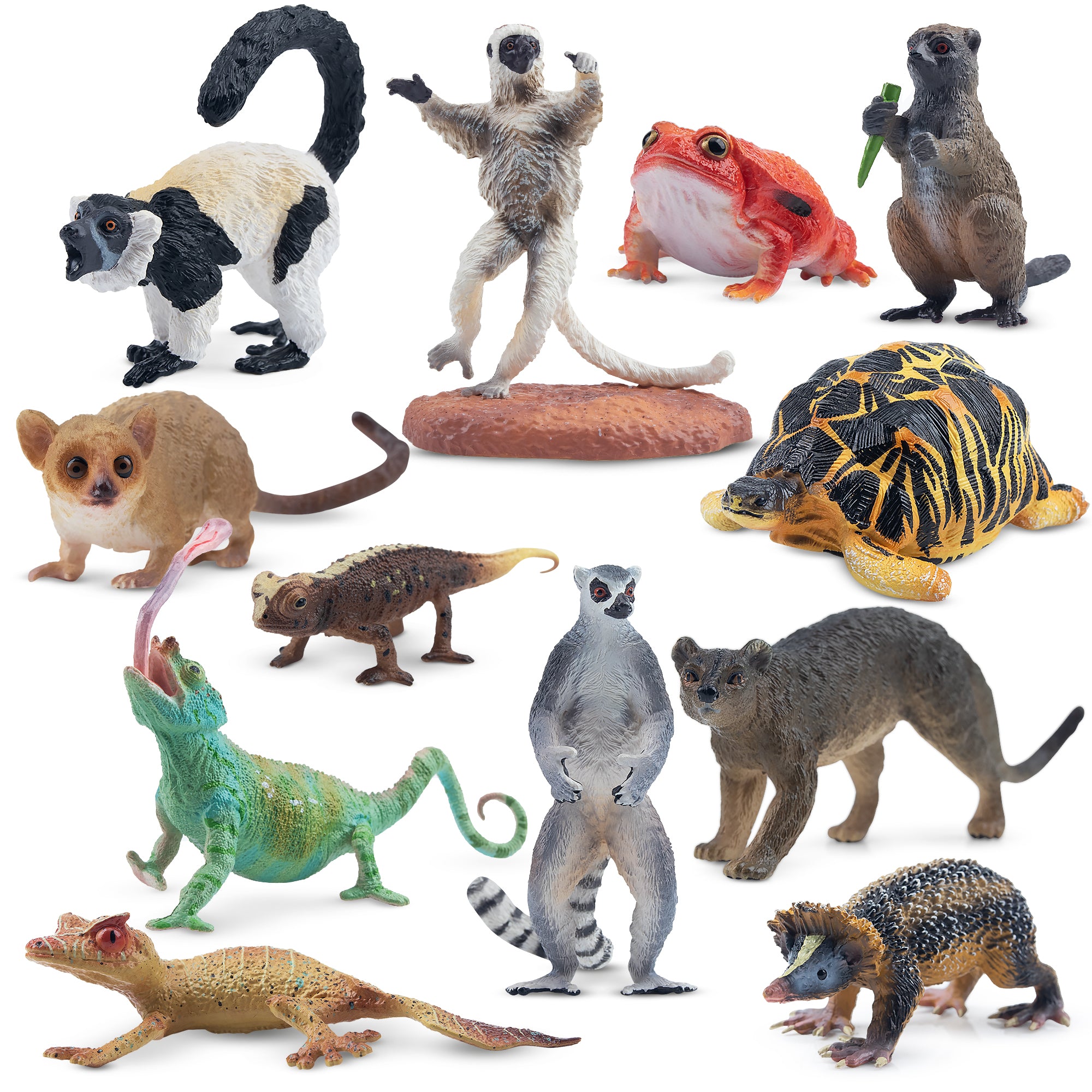 Set de juego de 12 figuras de animales de Madagascar