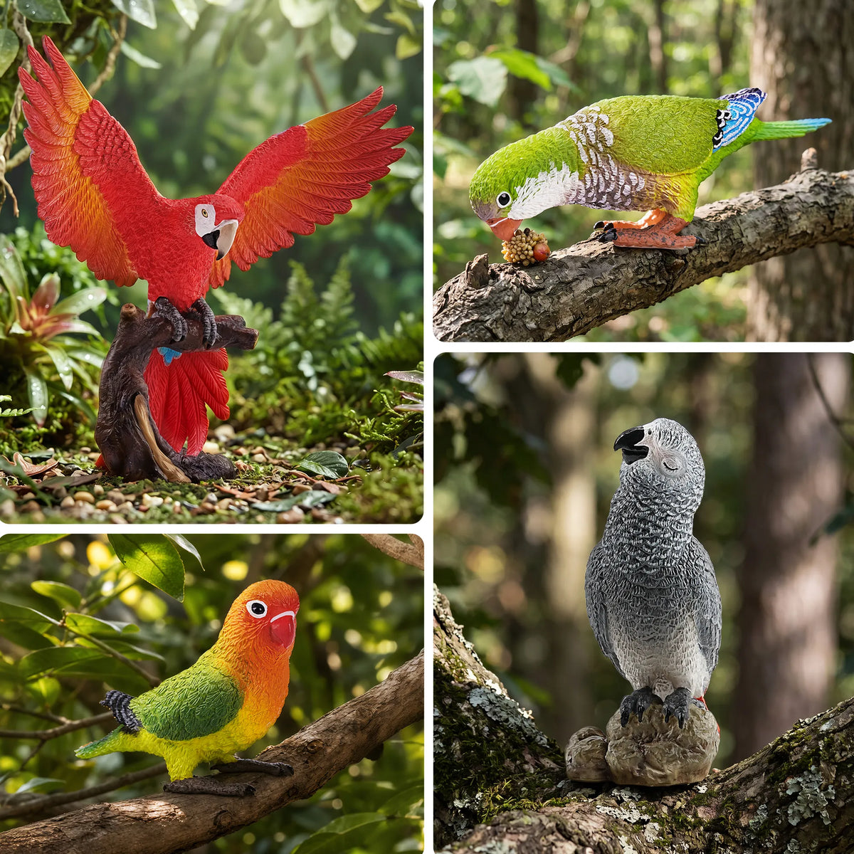 12-Piece Parrot Figurines Playset-5