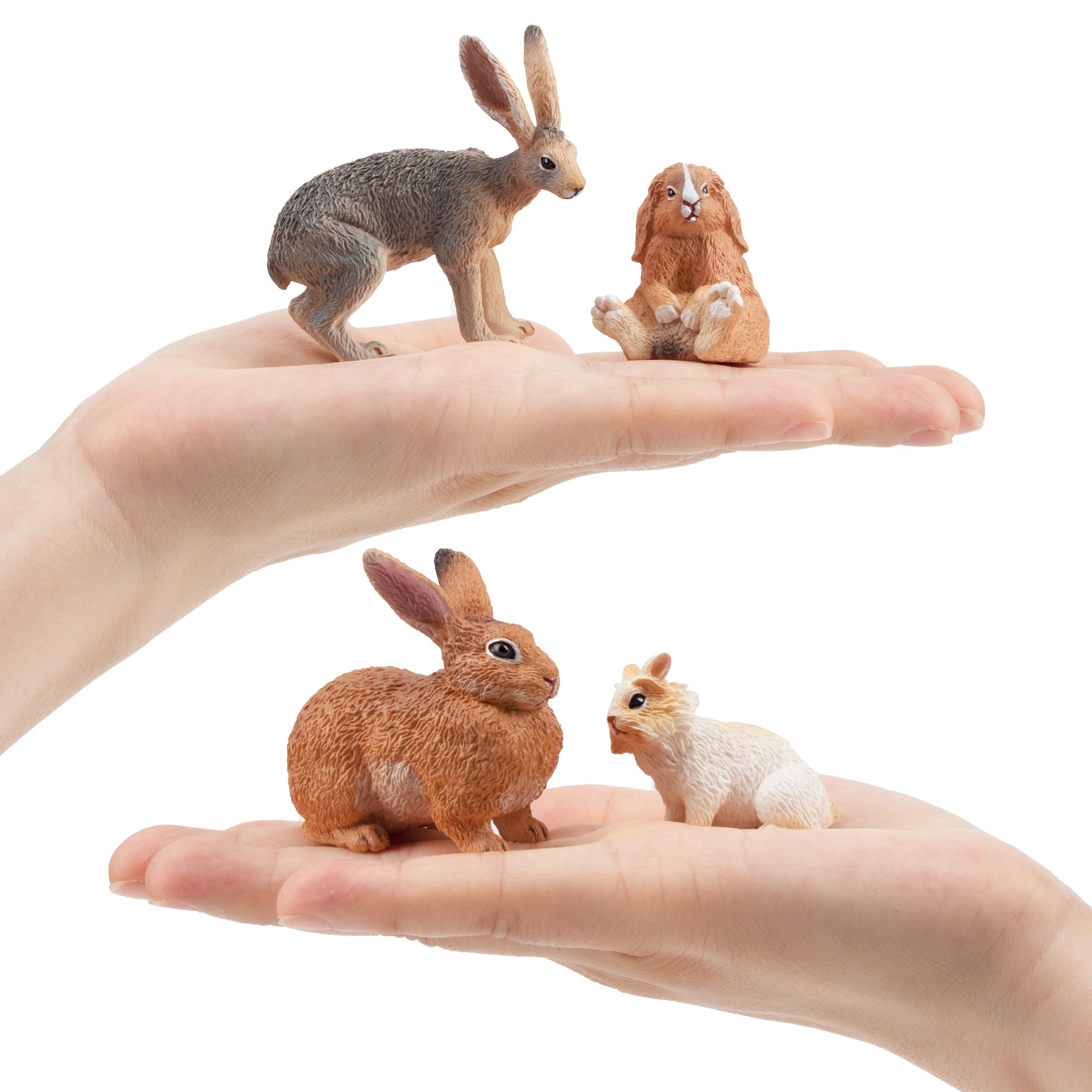 12-Piece?Rabbit Animal Figurines Playset-on hand