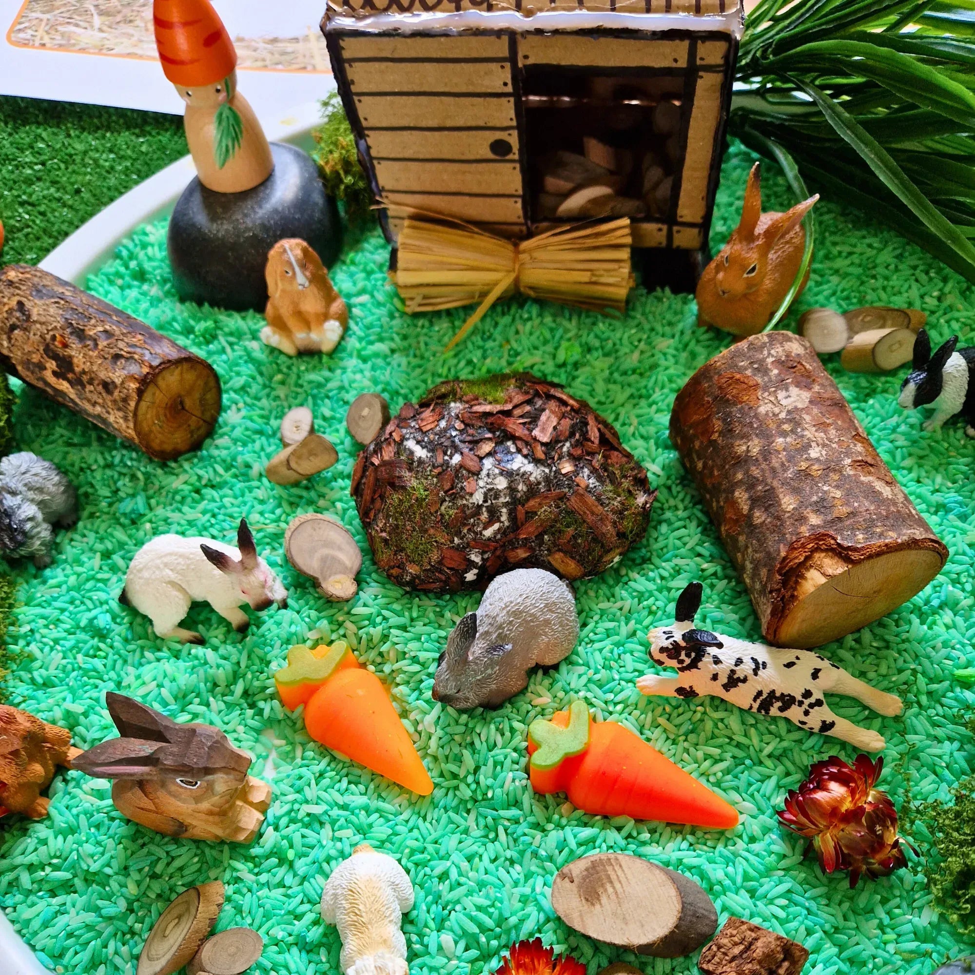 12-Piece?Rabbit Animal Figurines Playset-scene 6