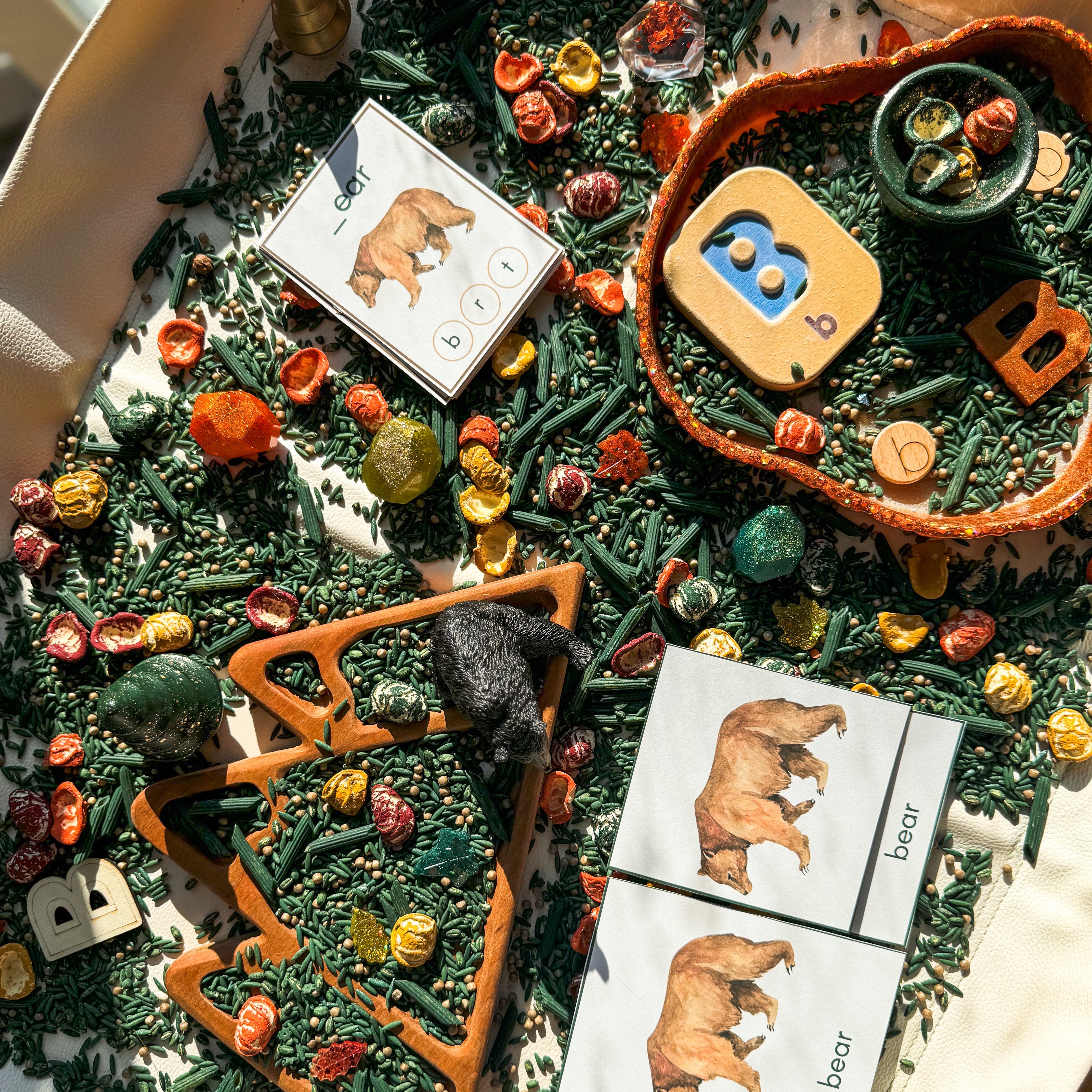 Juego de 12 piezas de figuras de animales del bosque de América del Norte