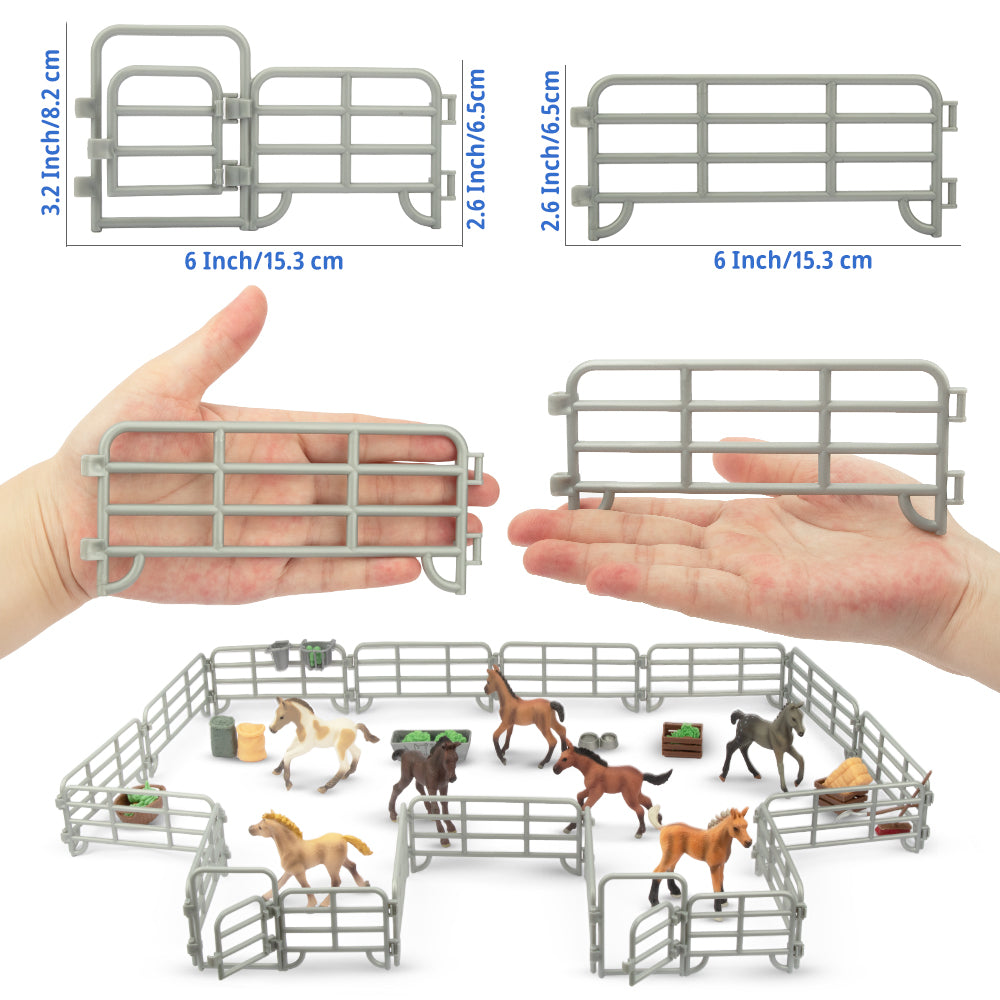 20-Piece?Corral?Fencing?Panel?Playset?-?Includes 18 Fences?&?2?Gates-on hand