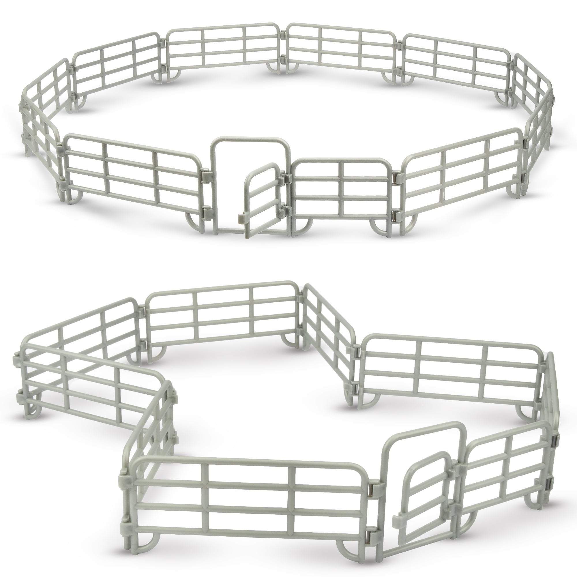 20-Piece?Corral?Fencing?Panel?Playset?-?Includes 18 Fences?&?2?Gates