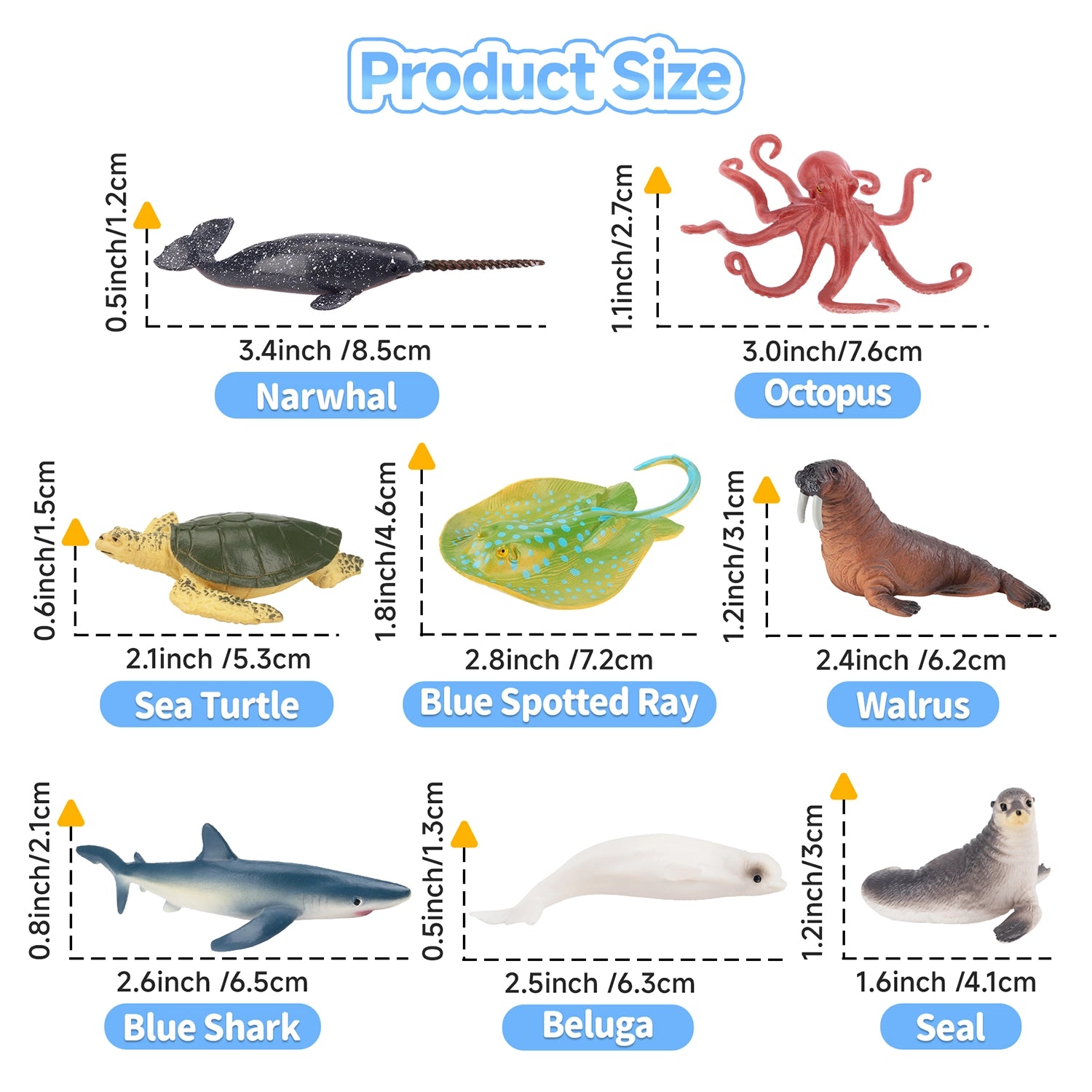 24-Teiliges Mini-Ozeantier-Varianten-Figuren-Spielset