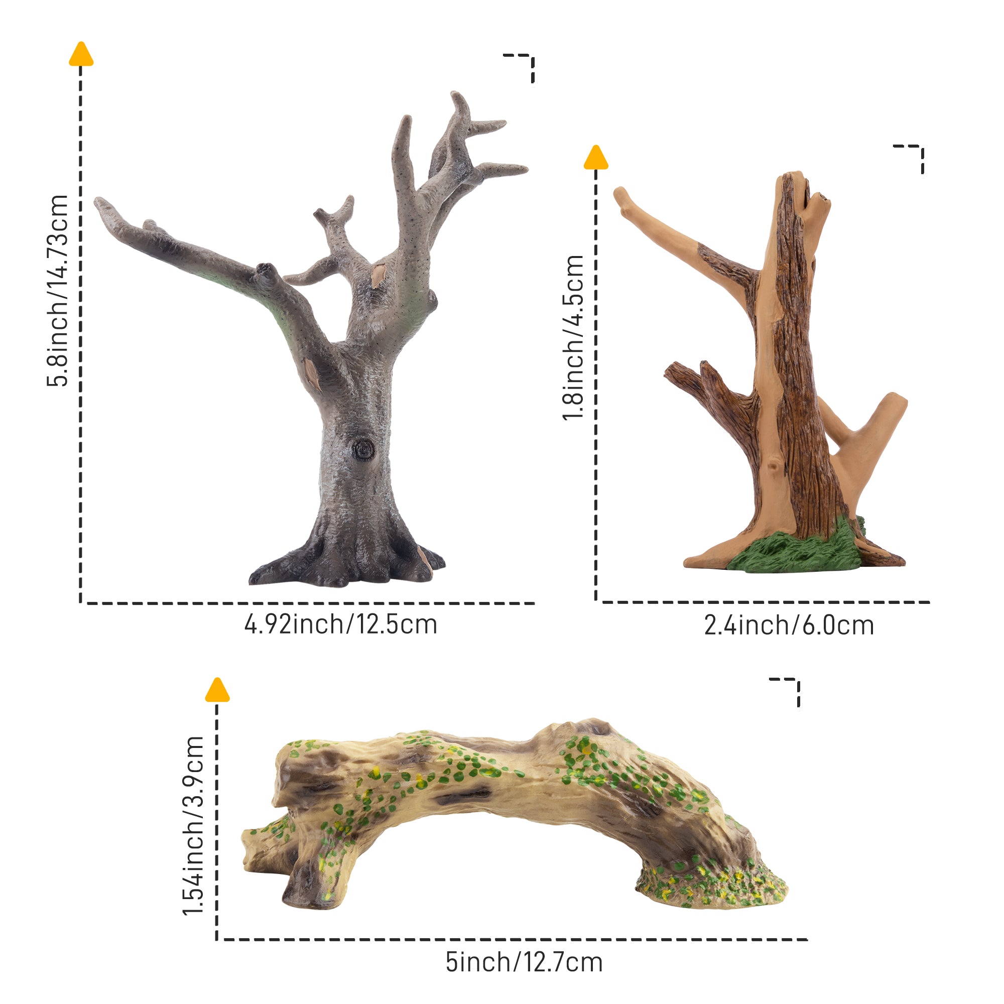 3-Piece Tree Accessory Figurines Bundle