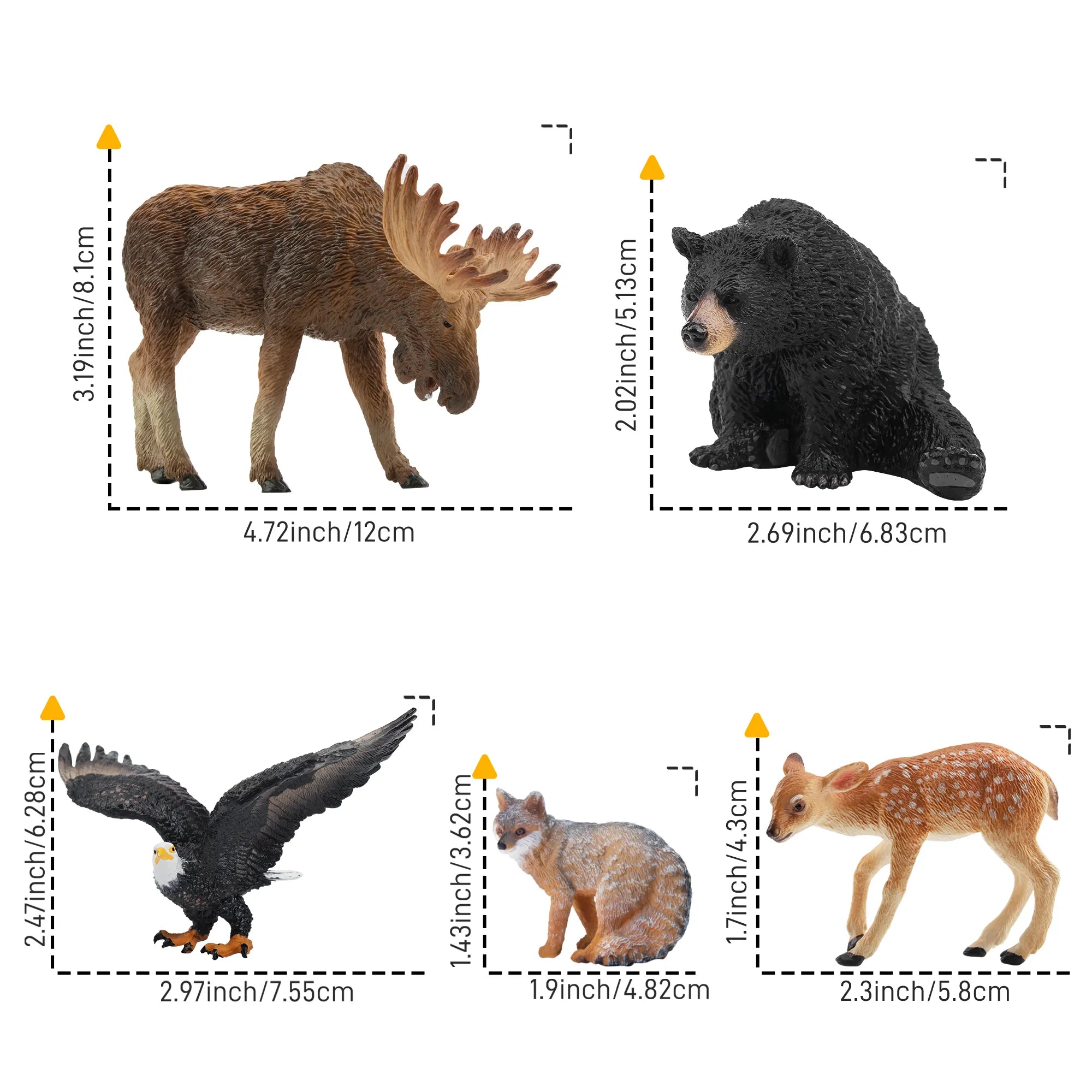 5-Piece North American Woodland Figurines Bundle-size