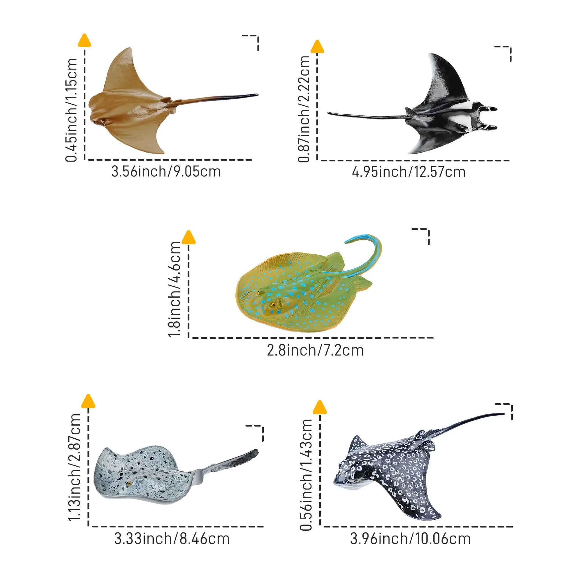 5-Piece Ray Figurines Bundle-size