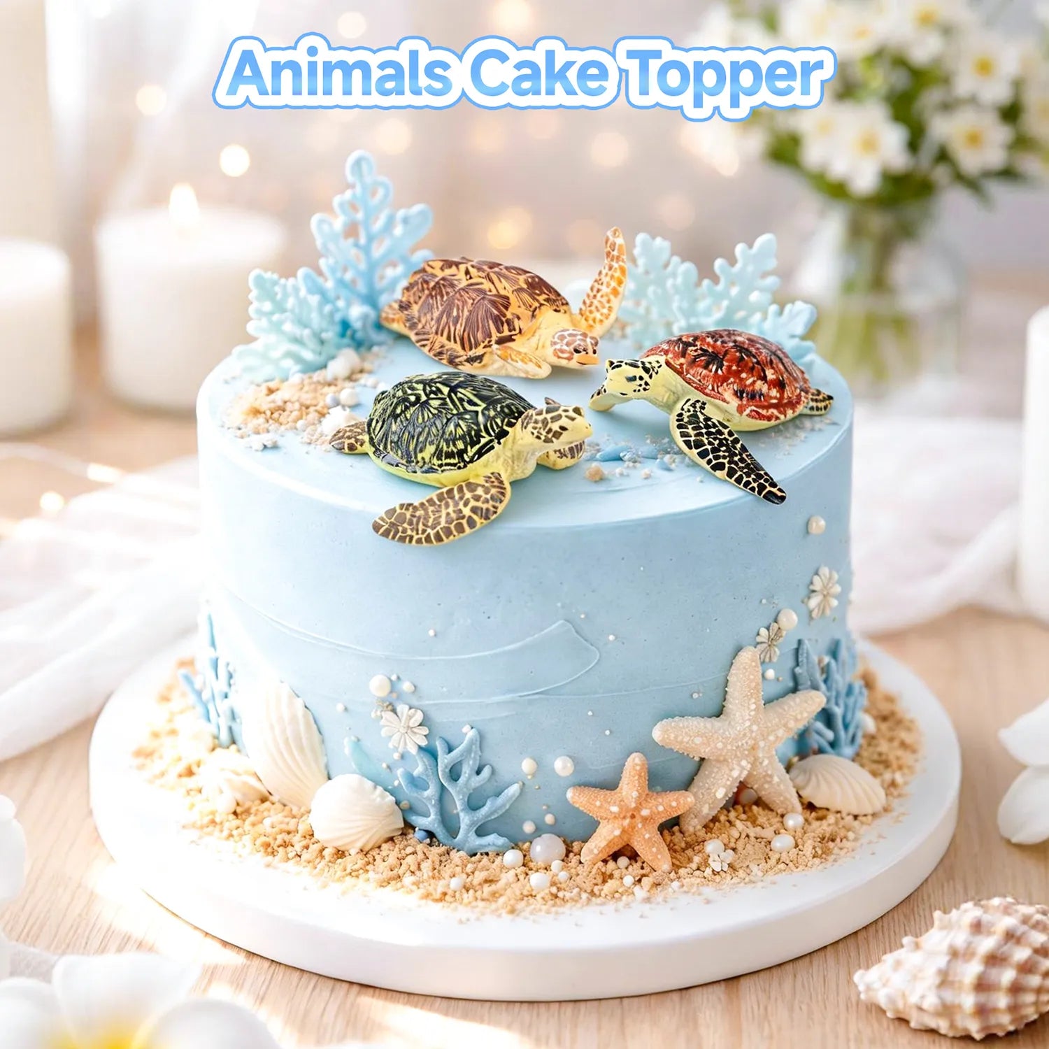 6-Piece Sea Turtle Figurine Playset