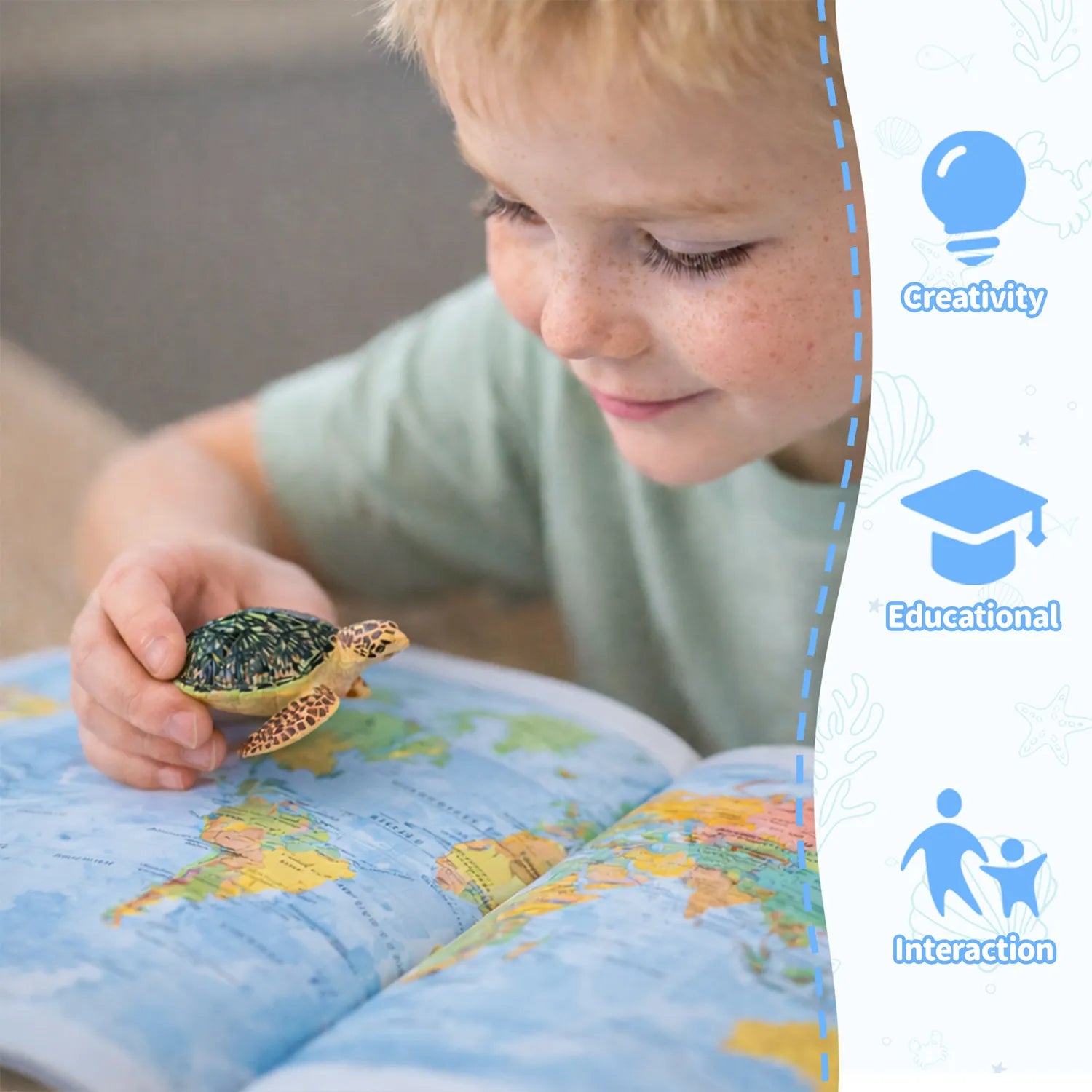 6-Piece Sea Turtle Figurine Playset