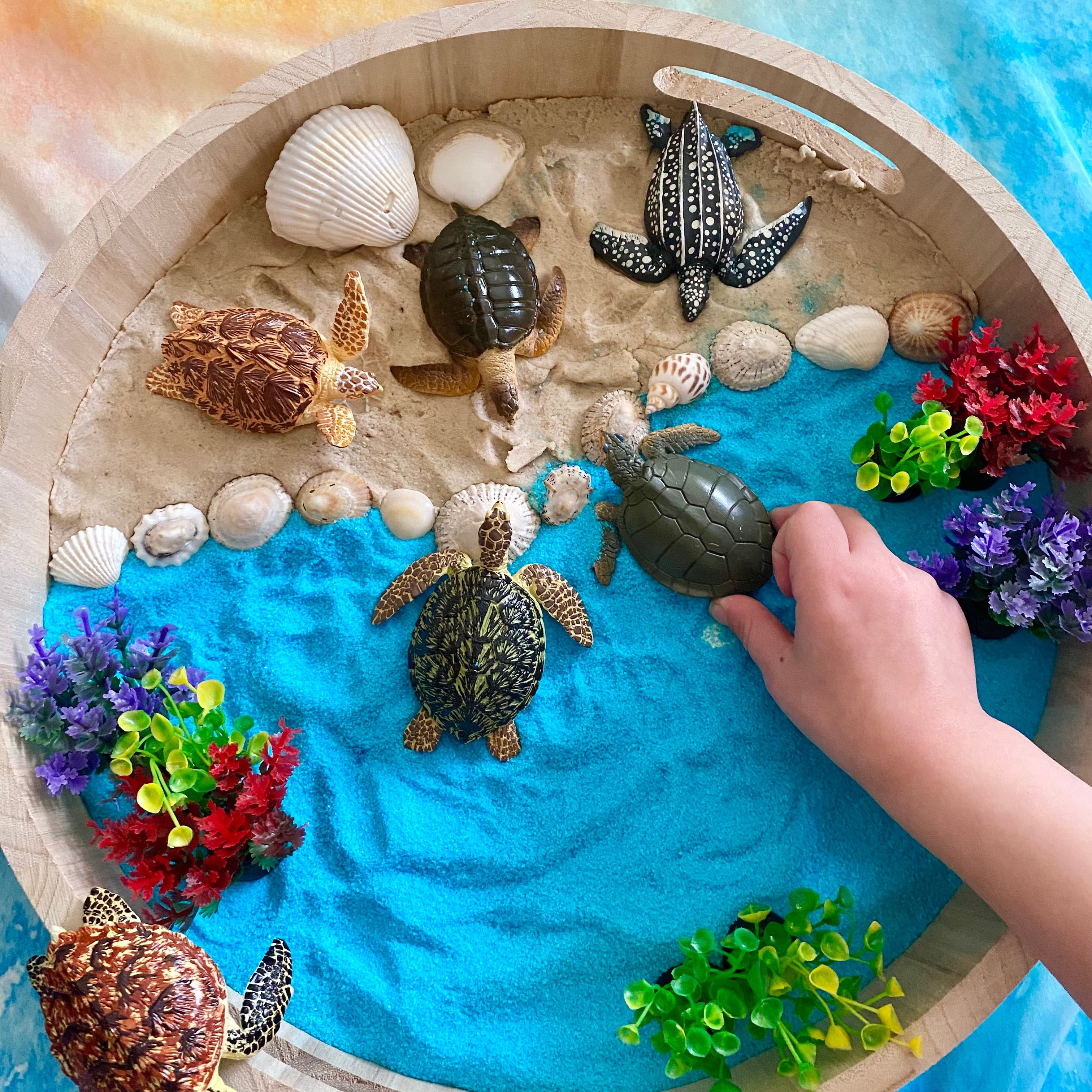 6-Piece Sea Turtle Figurine Playset