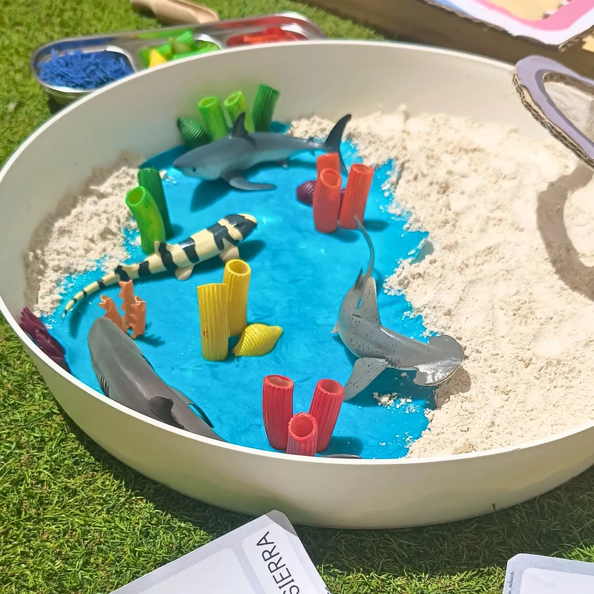 8-Piece?53IN Shark?Animal Figurines?Playset-scene 2