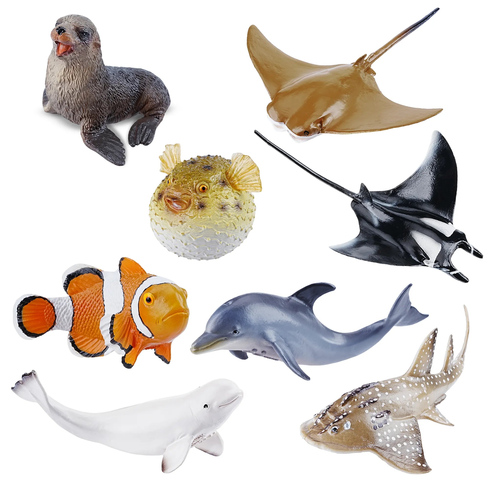 8-teiliges Meeres-Tierfiguren-Set