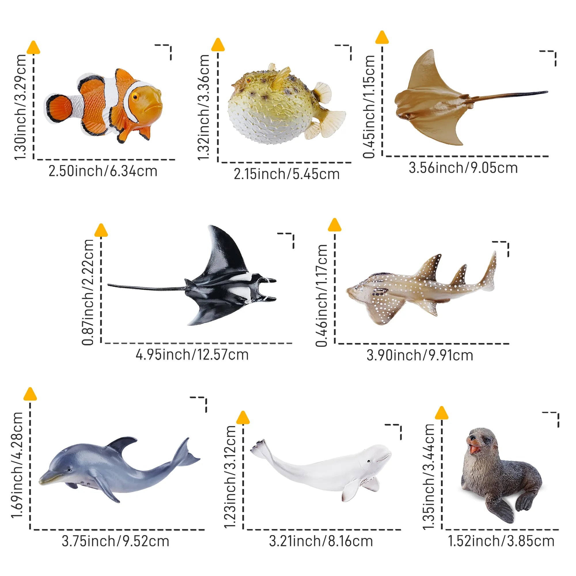 8-teiliges Meeres-Tierfiguren-Set