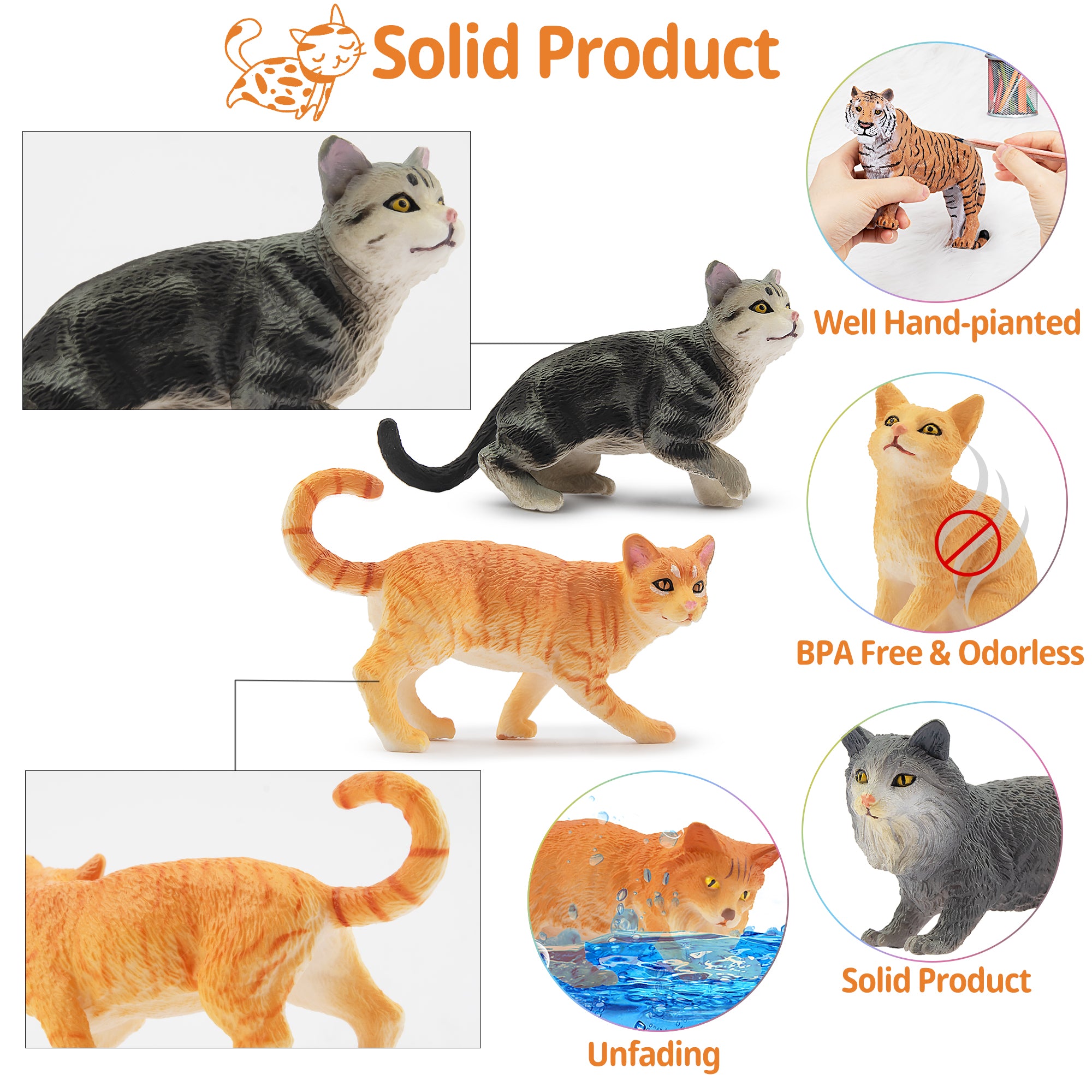 8-Piece?Mini?Grey?&?Orange?Cat?Figurines?Playset-detail
