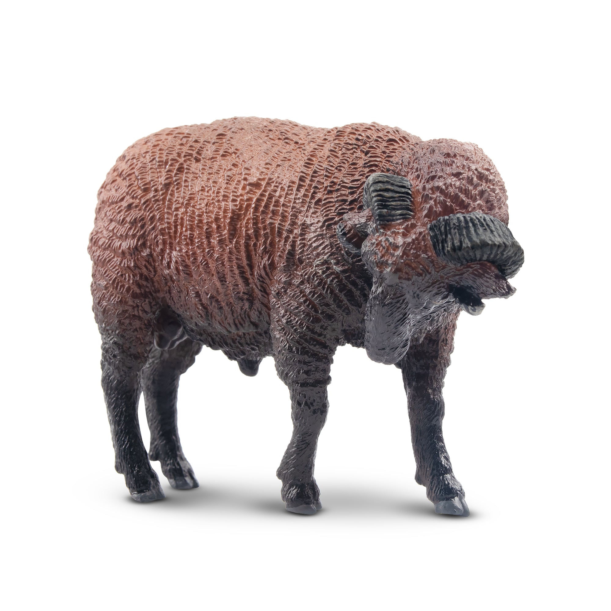 Toymany Grazing Dark-Haired Ram Figurine Toy-front