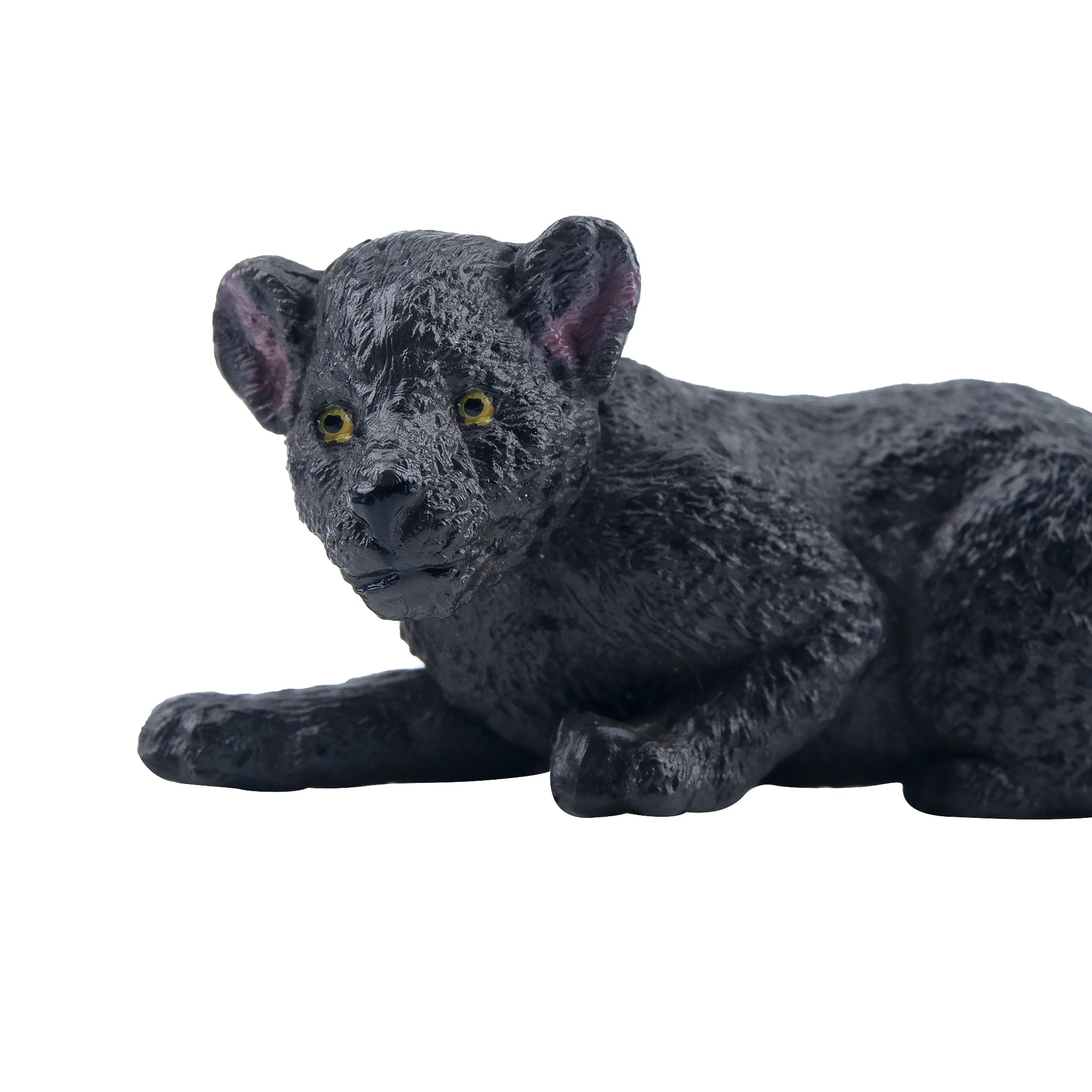 Toymany Liegendes Schwarzes Leopardjunges-Figuren-Spielzeug