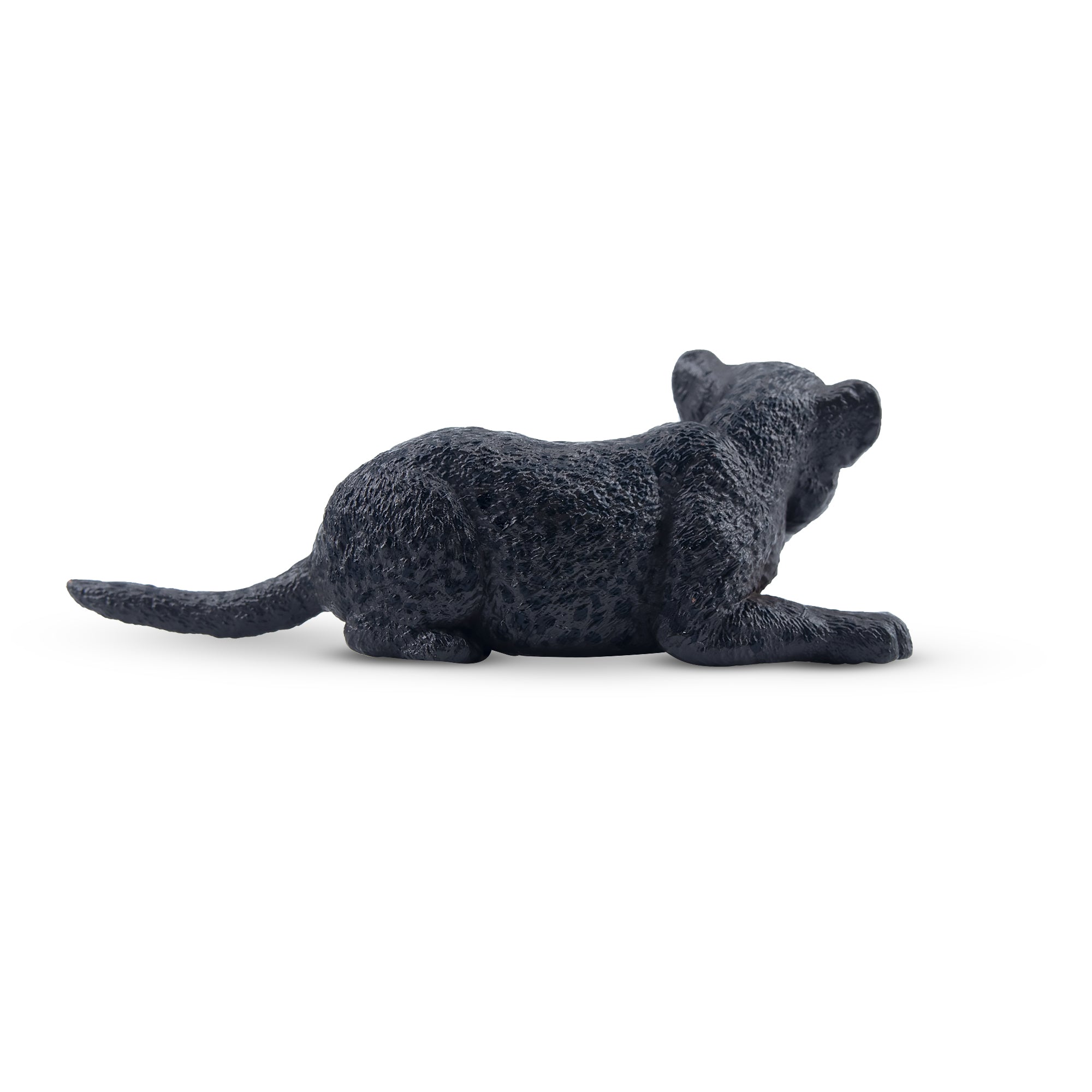 Toymany Liegendes Schwarzes Leopardjunges-Figuren-Spielzeug