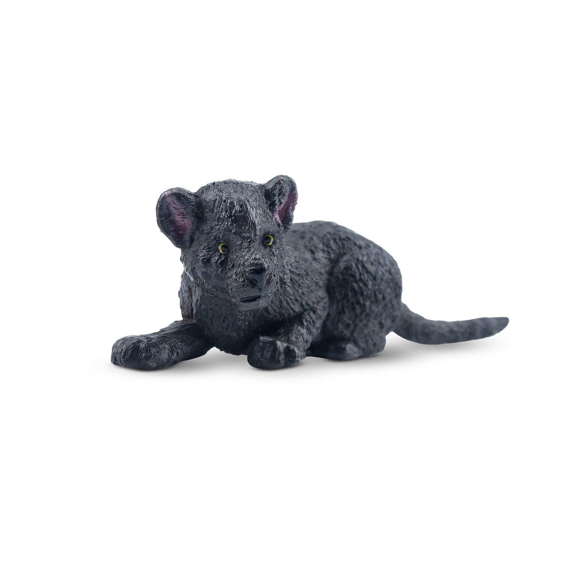 Toymany Liegendes Schwarzes Leopardjunges-Figuren-Spielzeug