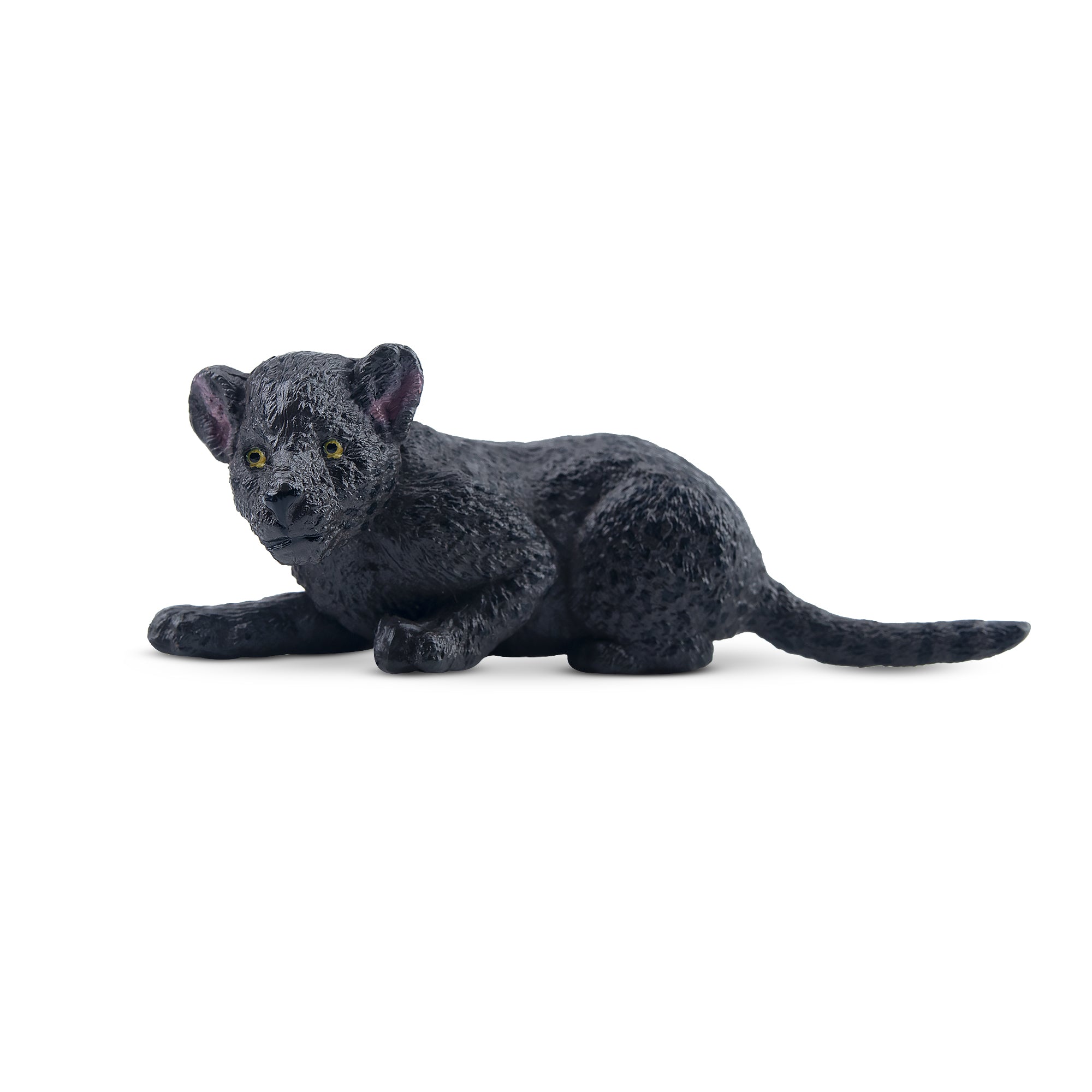 Toymany Liegendes Schwarzes Leopardjunges-Figuren-Spielzeug
