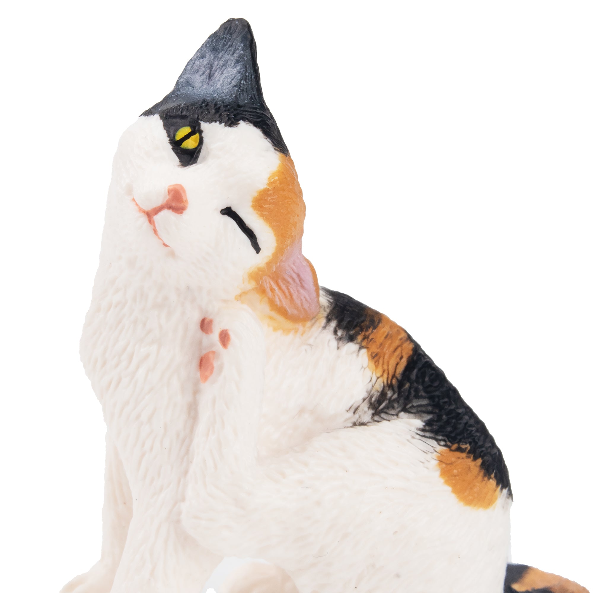 Toymany Mini Sitting Patched Tortoiseshell Cat Figurine Toy-detail