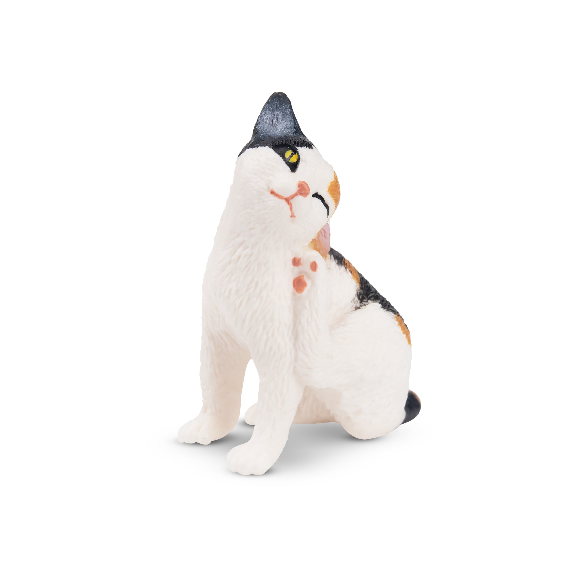 Toymany Mini Sitting Patched Tortoiseshell Cat Figurine Toy-front
