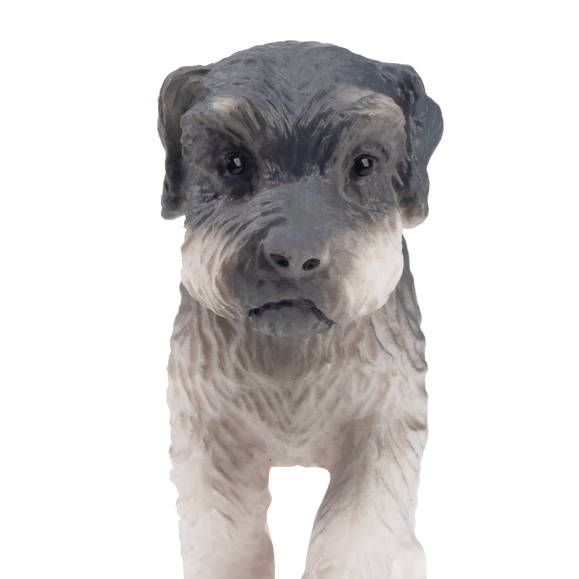 Toymany Mini Standing Gray Schnauzer Puppy Figurine Toy-front