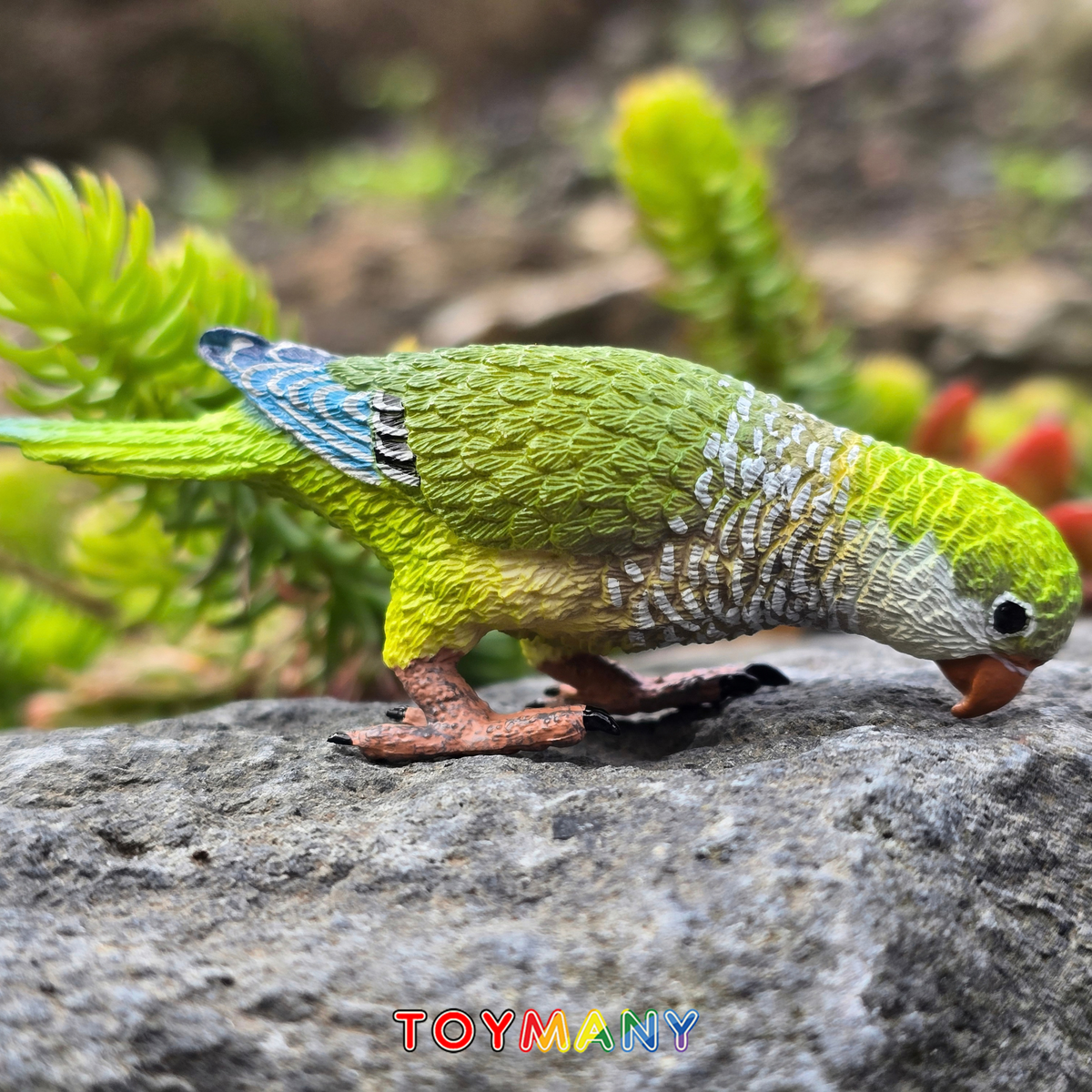 Toymany Monk Parakeet Figurine Toy-scene