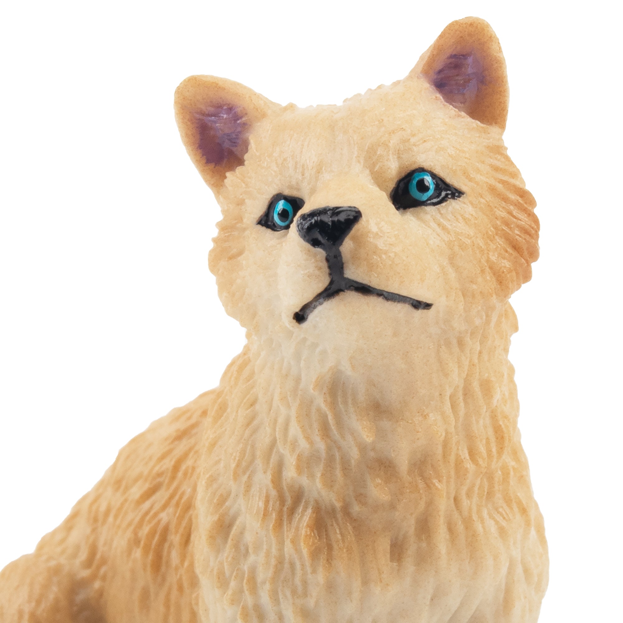 Toymany Sitting White Wolf Cub Figurine Toy-detail