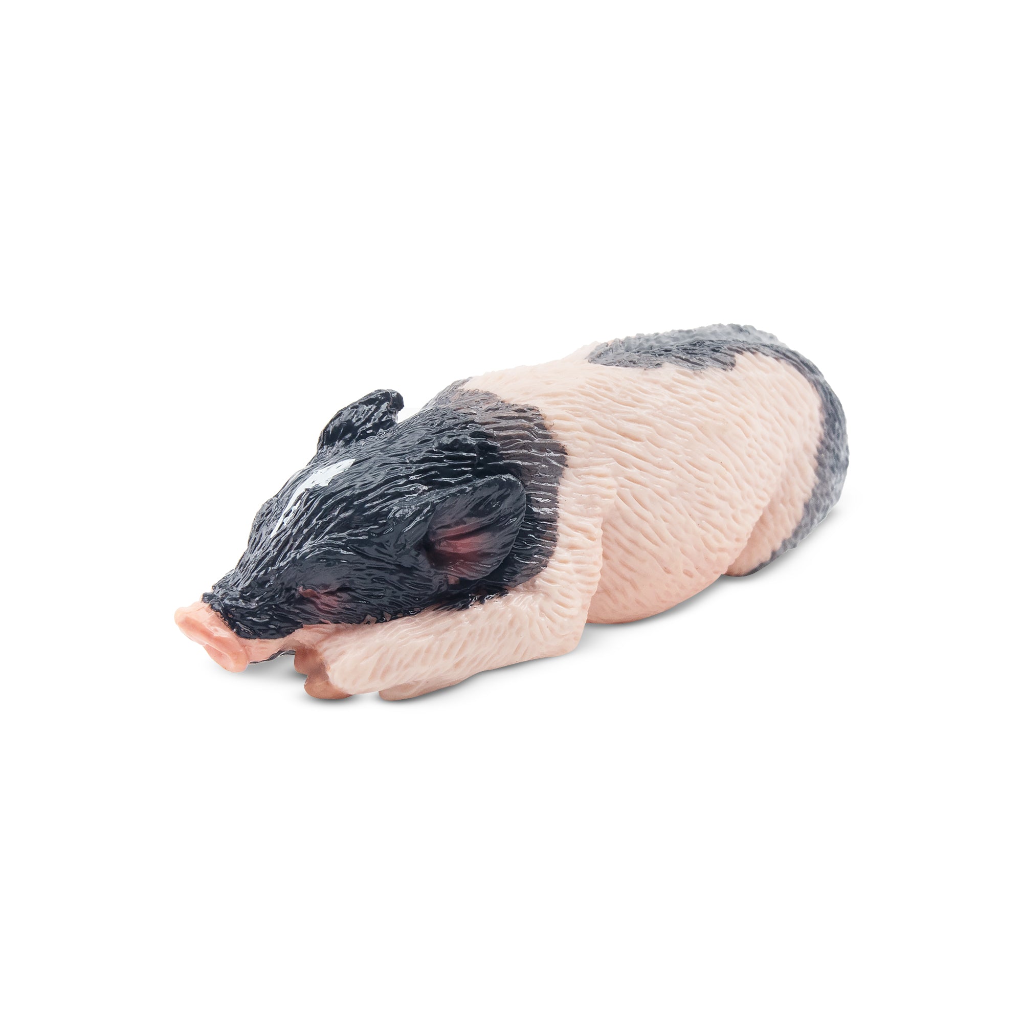 Toymany Sleeping Grey Piglet Figurine Toy-front