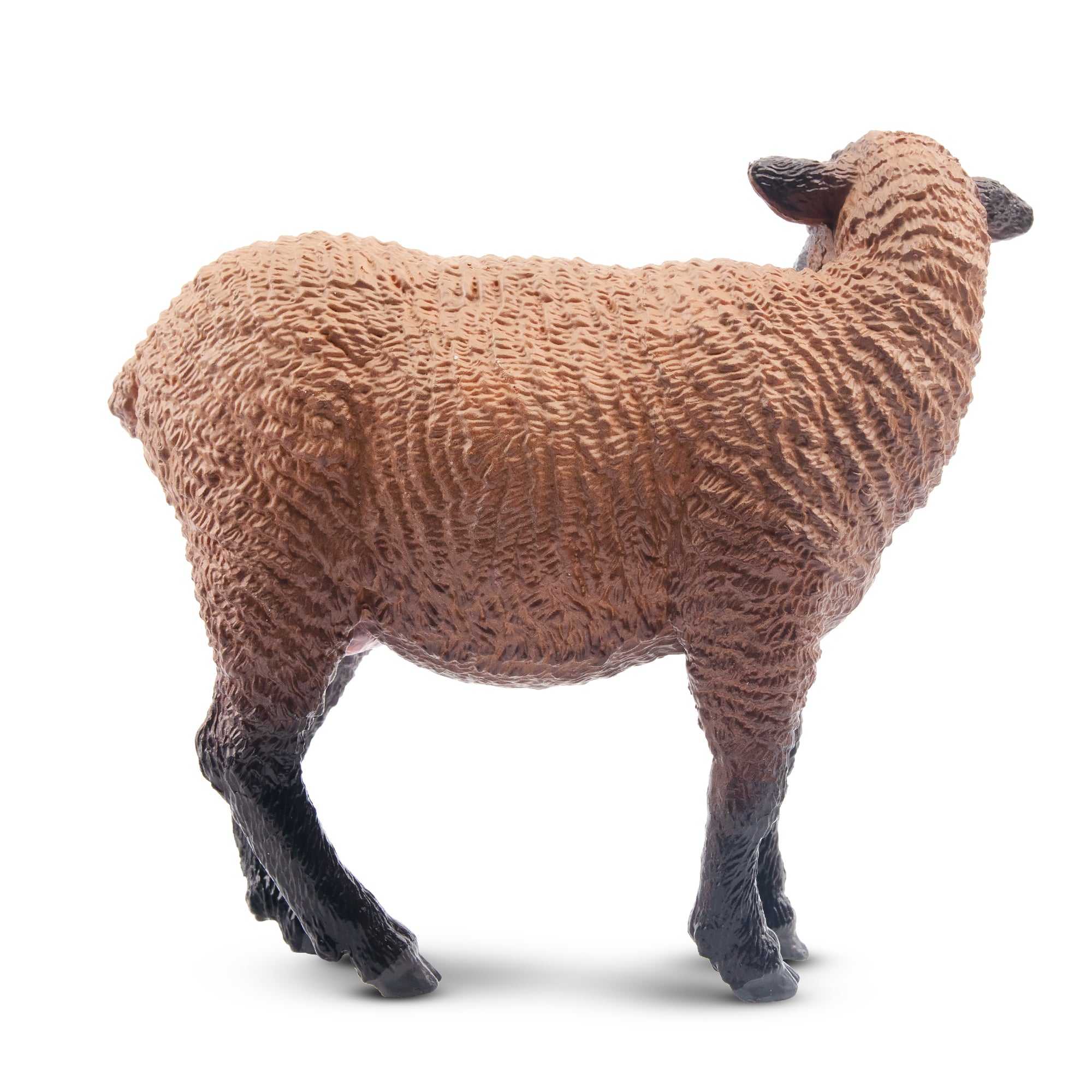 Toymany Standing Dark-Haired Ewe Figurine Toy-2