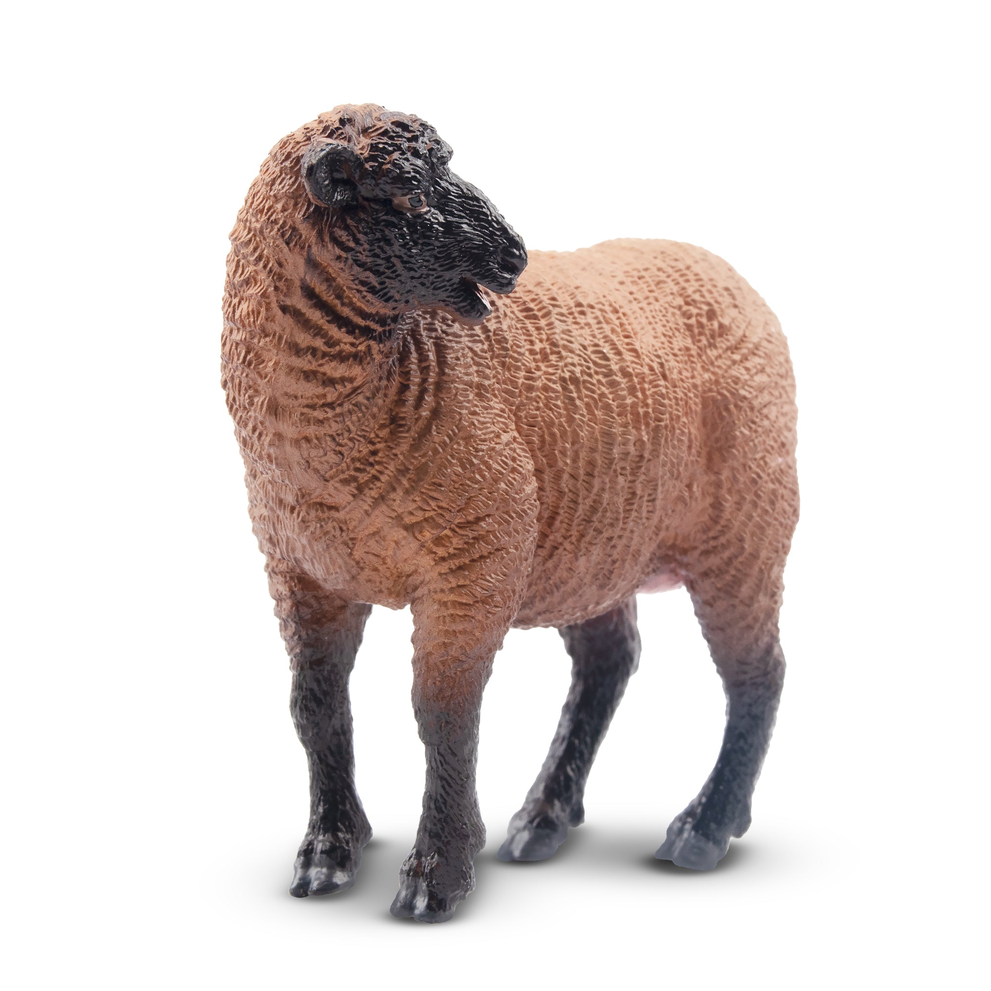 Toymany Standing Dark-Haired Ewe Figurine Toy-front