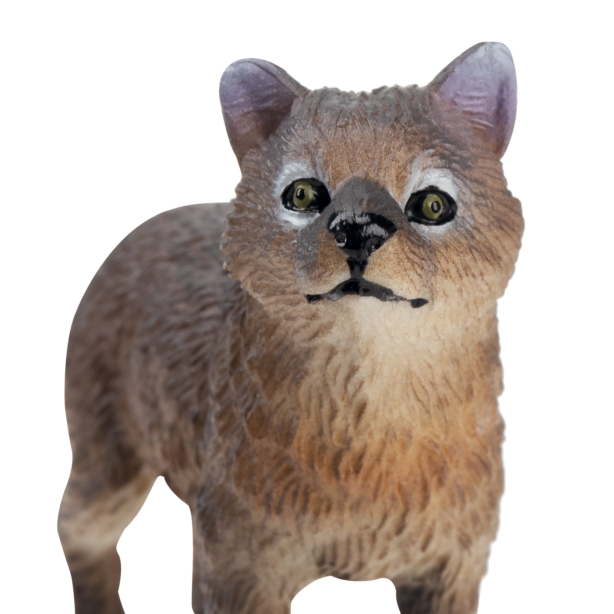 Toymany Standing Grey Wolf Cub Figurine Toy-detail