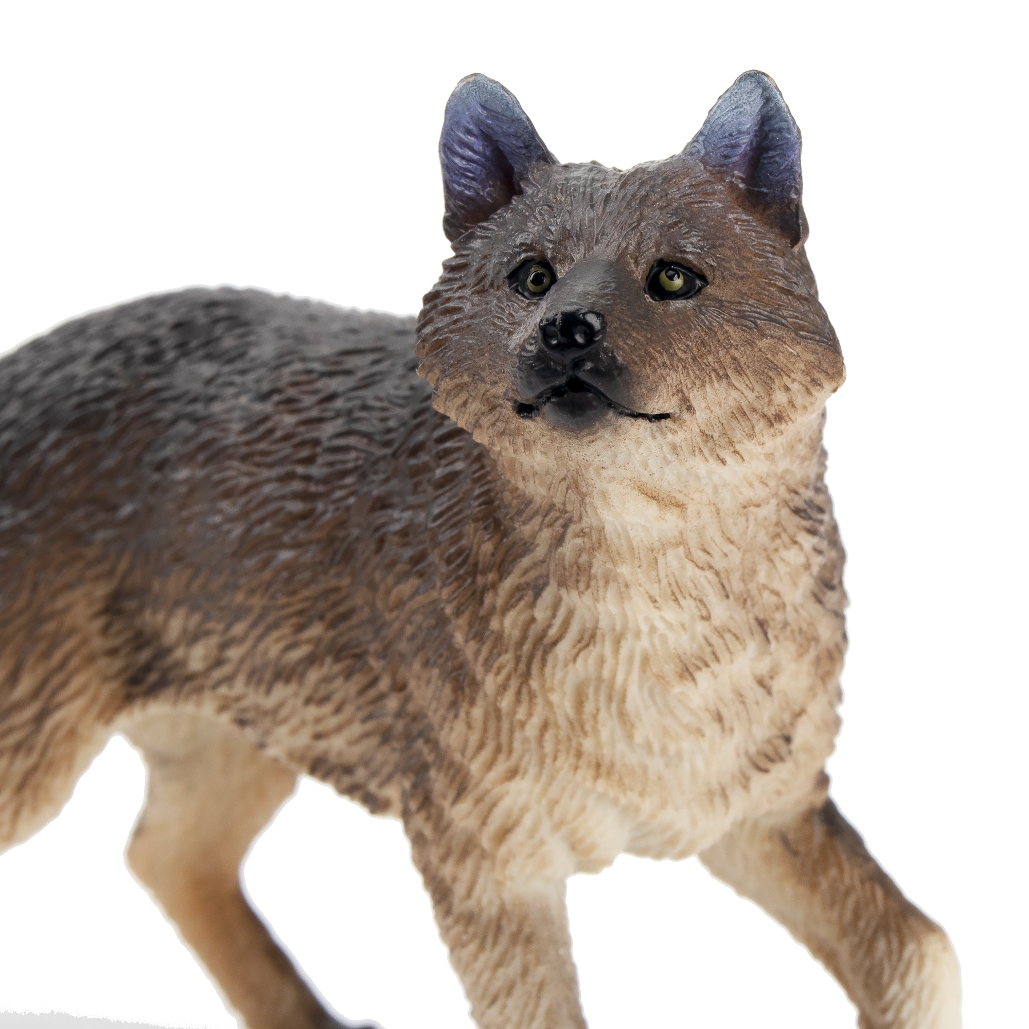 Toymany Standing Grey Wolf Figurine Toy-detail