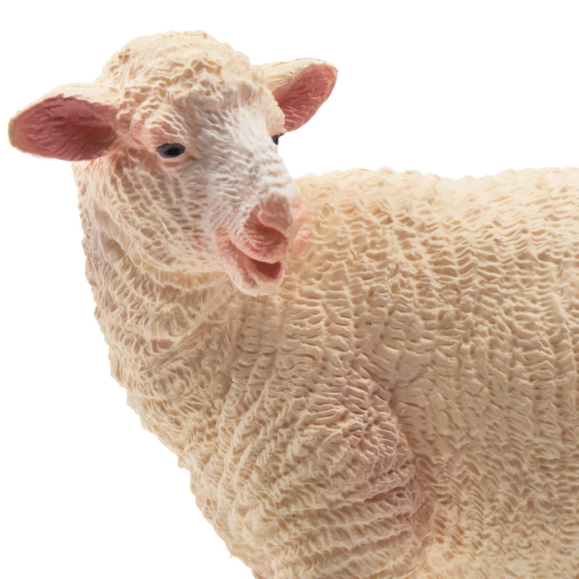 Toymany Standing Light-Haired Ewe Figurine Toy-detail