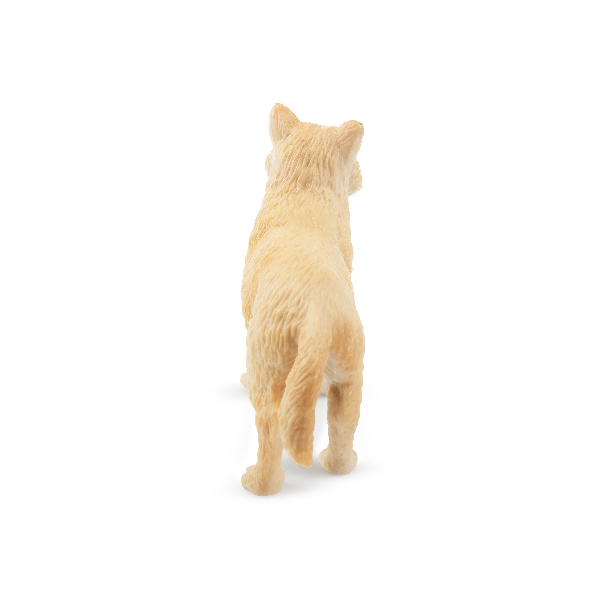 Toymany Standing White Wolf Cub Figurine Toy-back