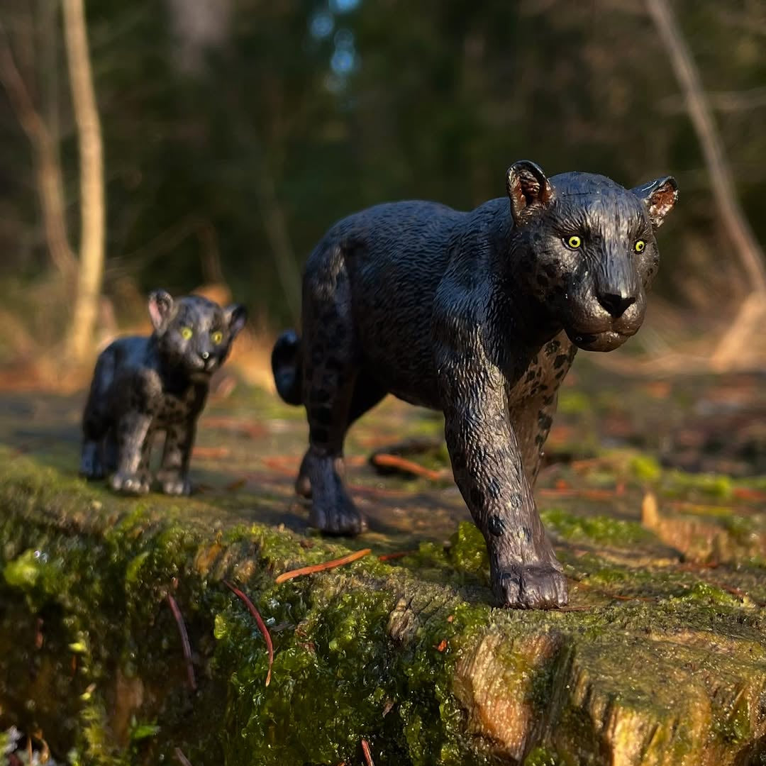 Toymany Black Jaguar Figurine Toy