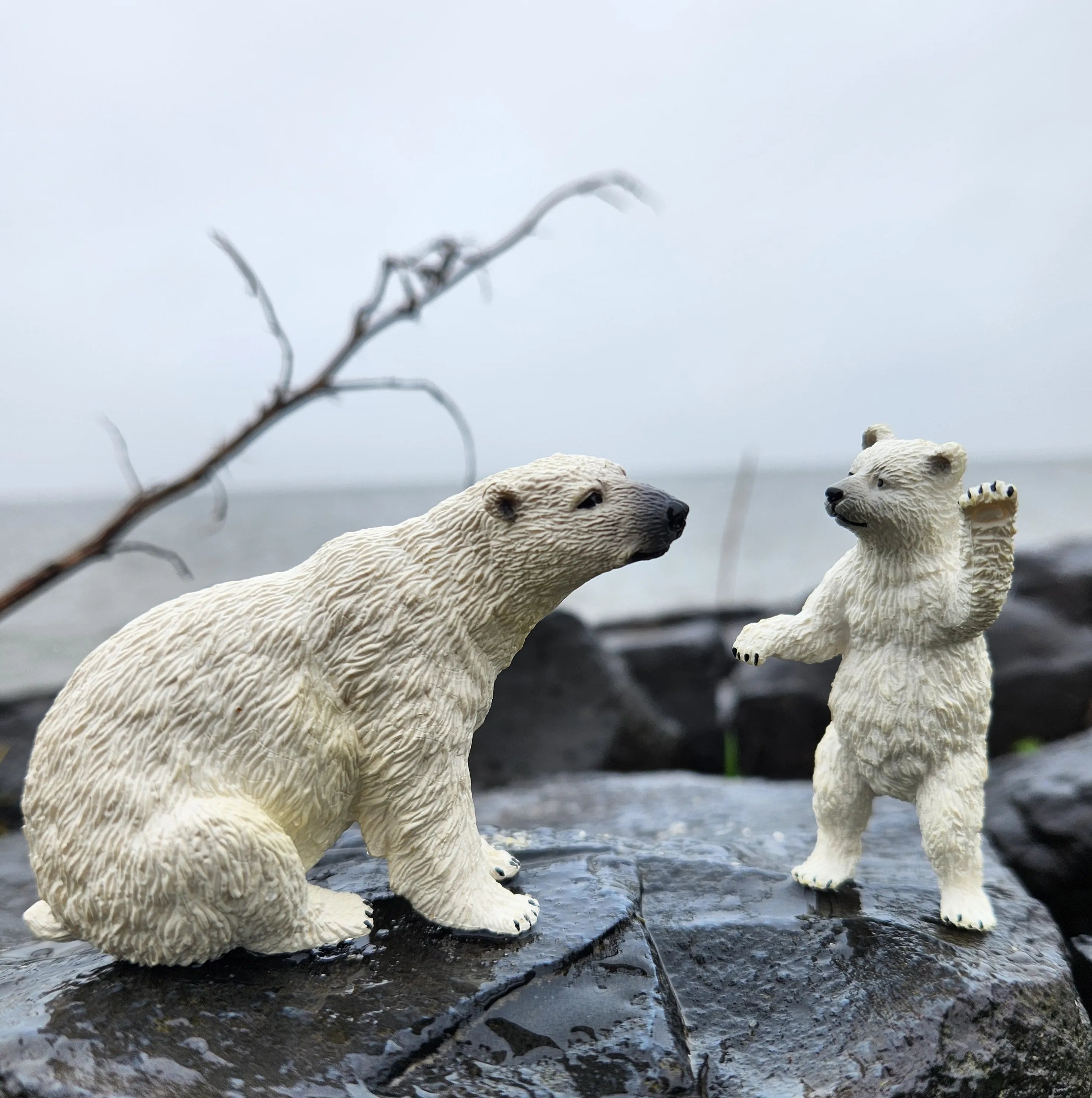 Toymany Female Polar Bear Figurine Toy