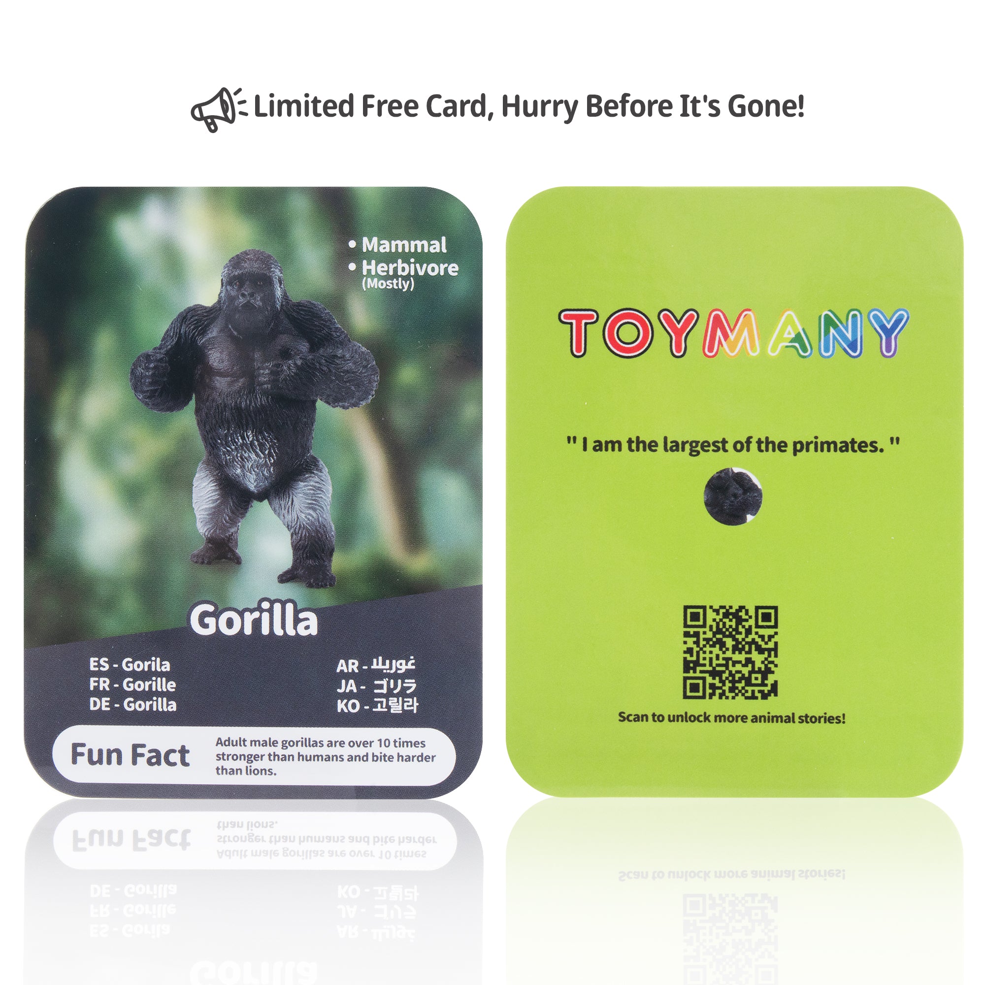 Toymany Gorilla Figurine Toy