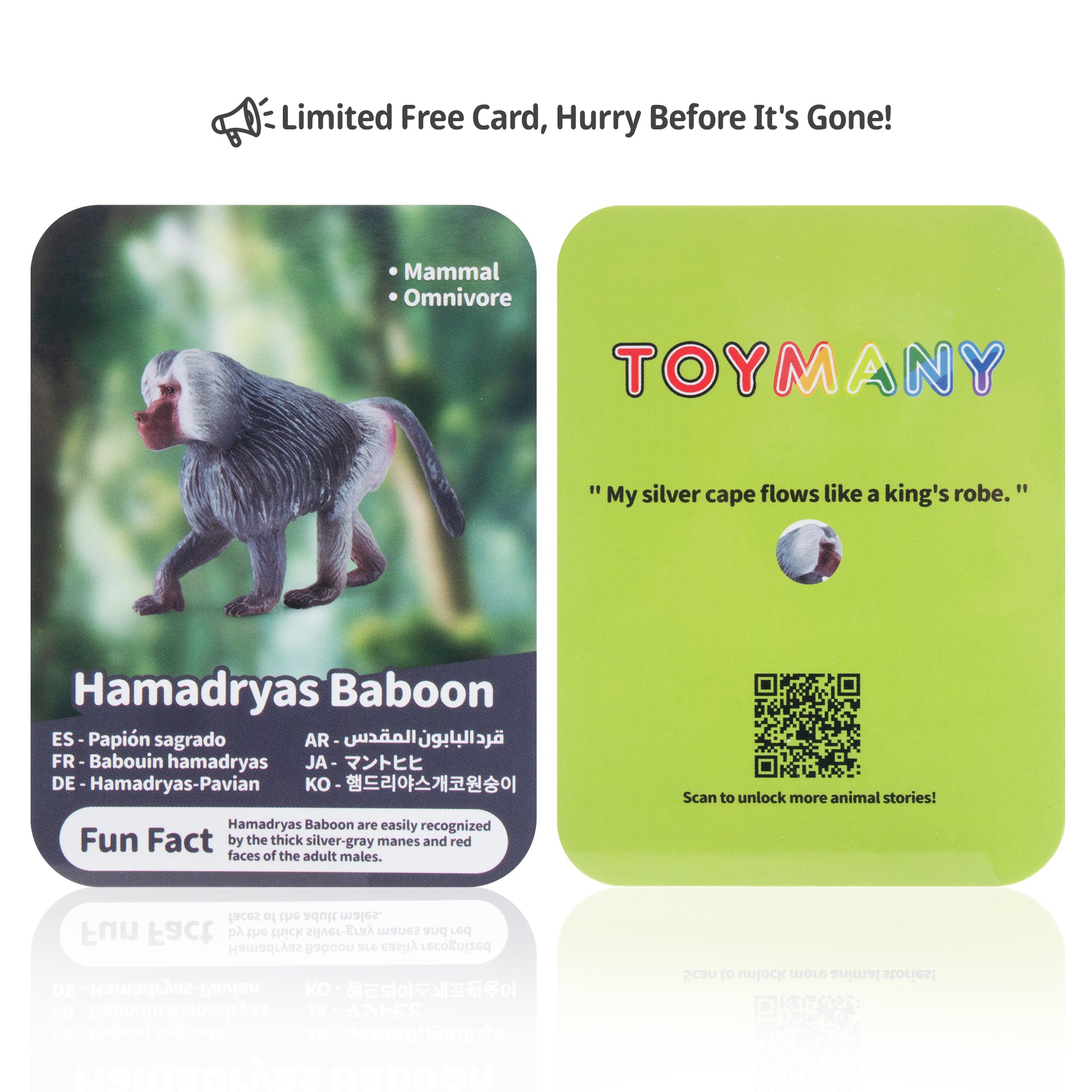 Toymany Hamadrayas Baboon Figurine Toy