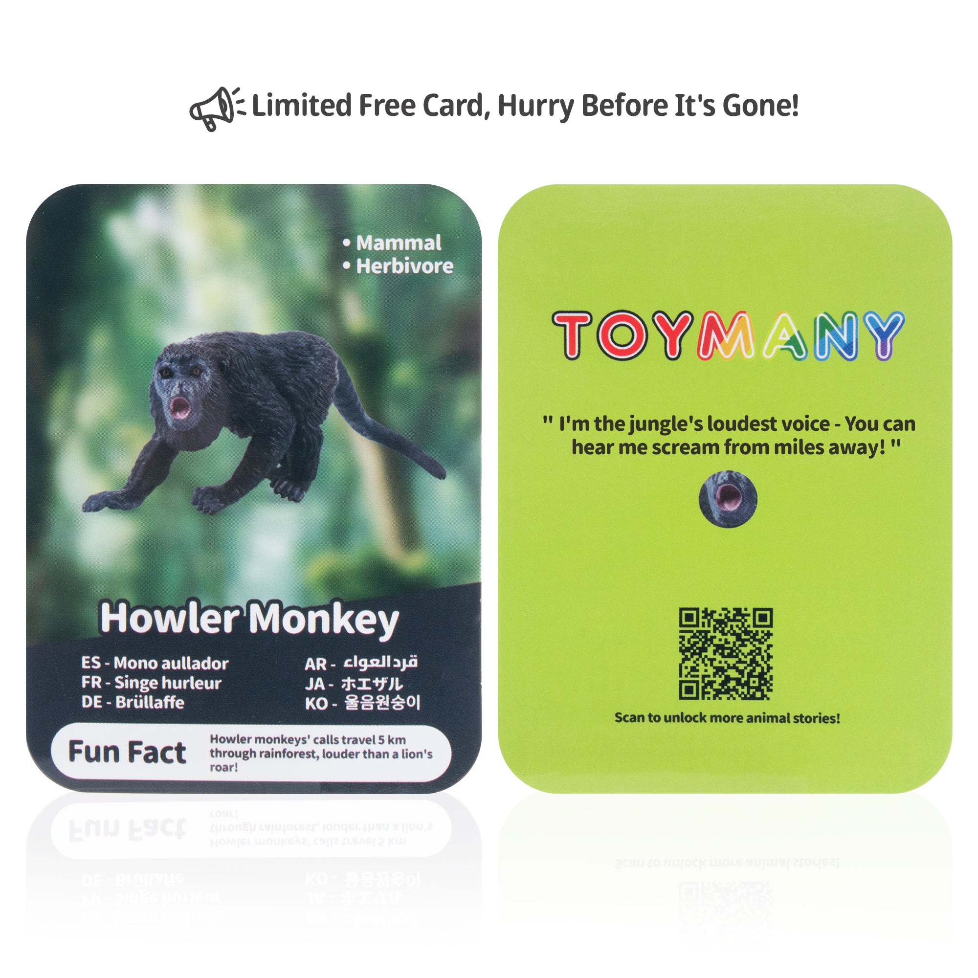Toymany Howler Monkey Figurine Toy
