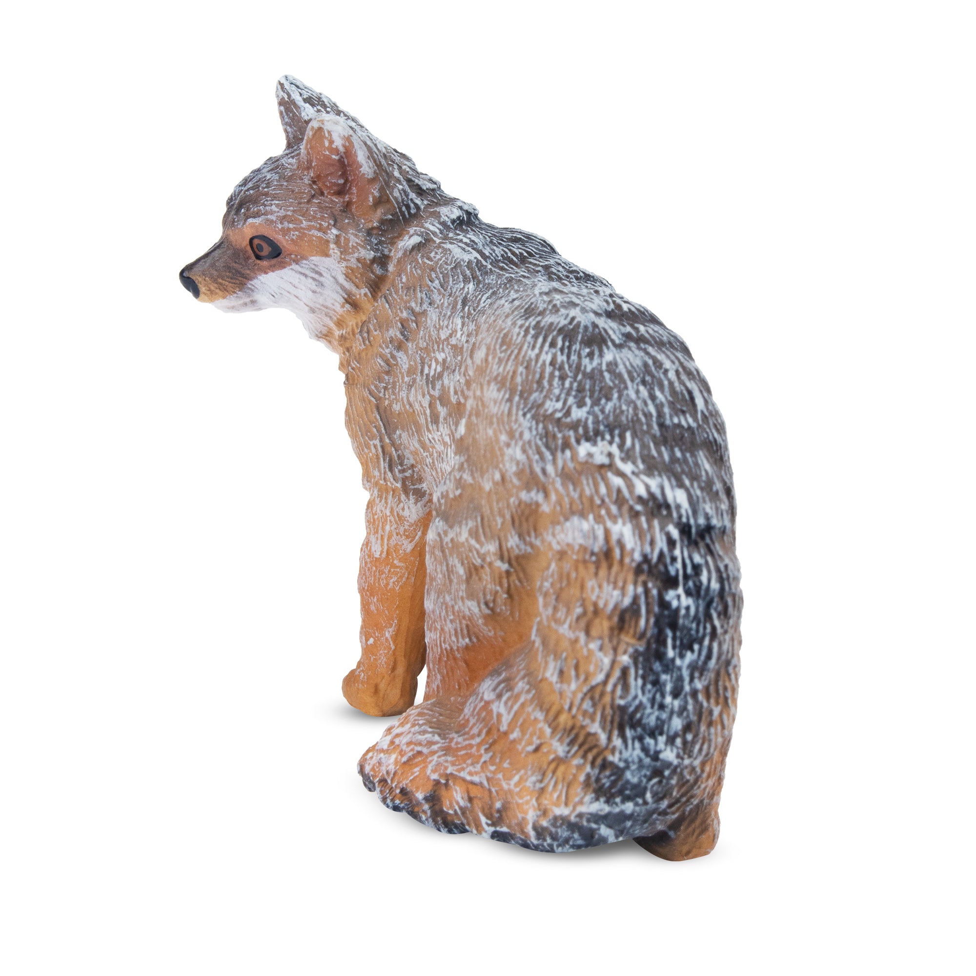 Toymany Mini Grey Fox Figurine Toy-back