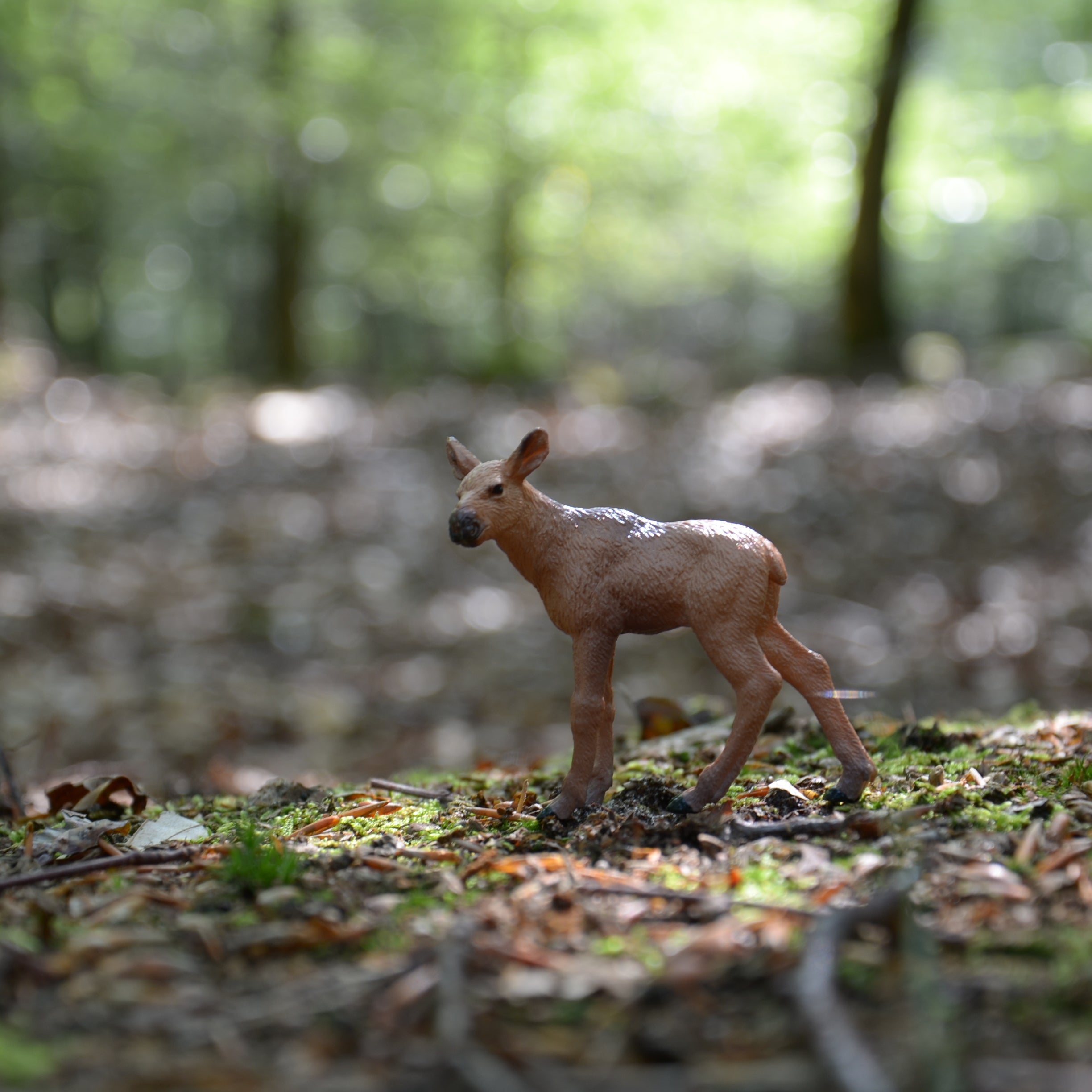 Toymany Moose Calf Figurine Toy - Small Size