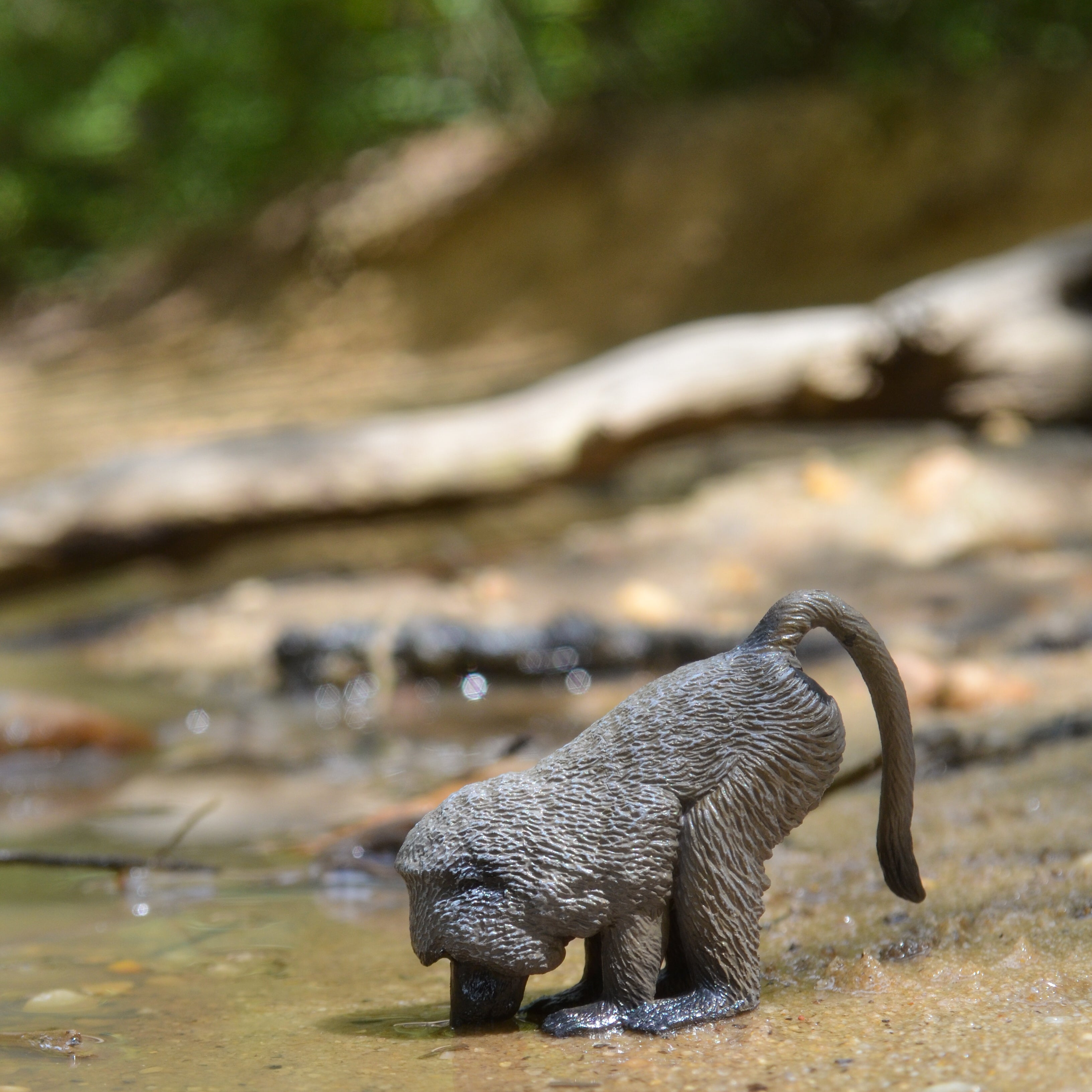 Toymany Olive Baboon Figurine Toy