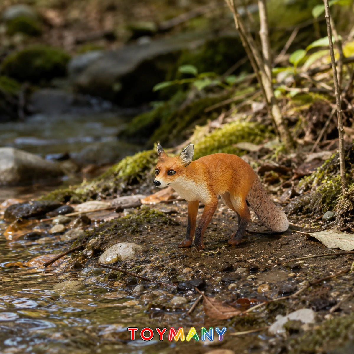 Toymany Red Fox Figurine Toy-scene