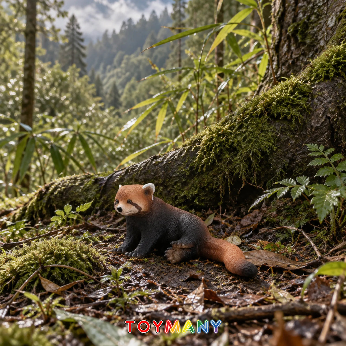 Toymany Red Panda Figurine Toy-scene
