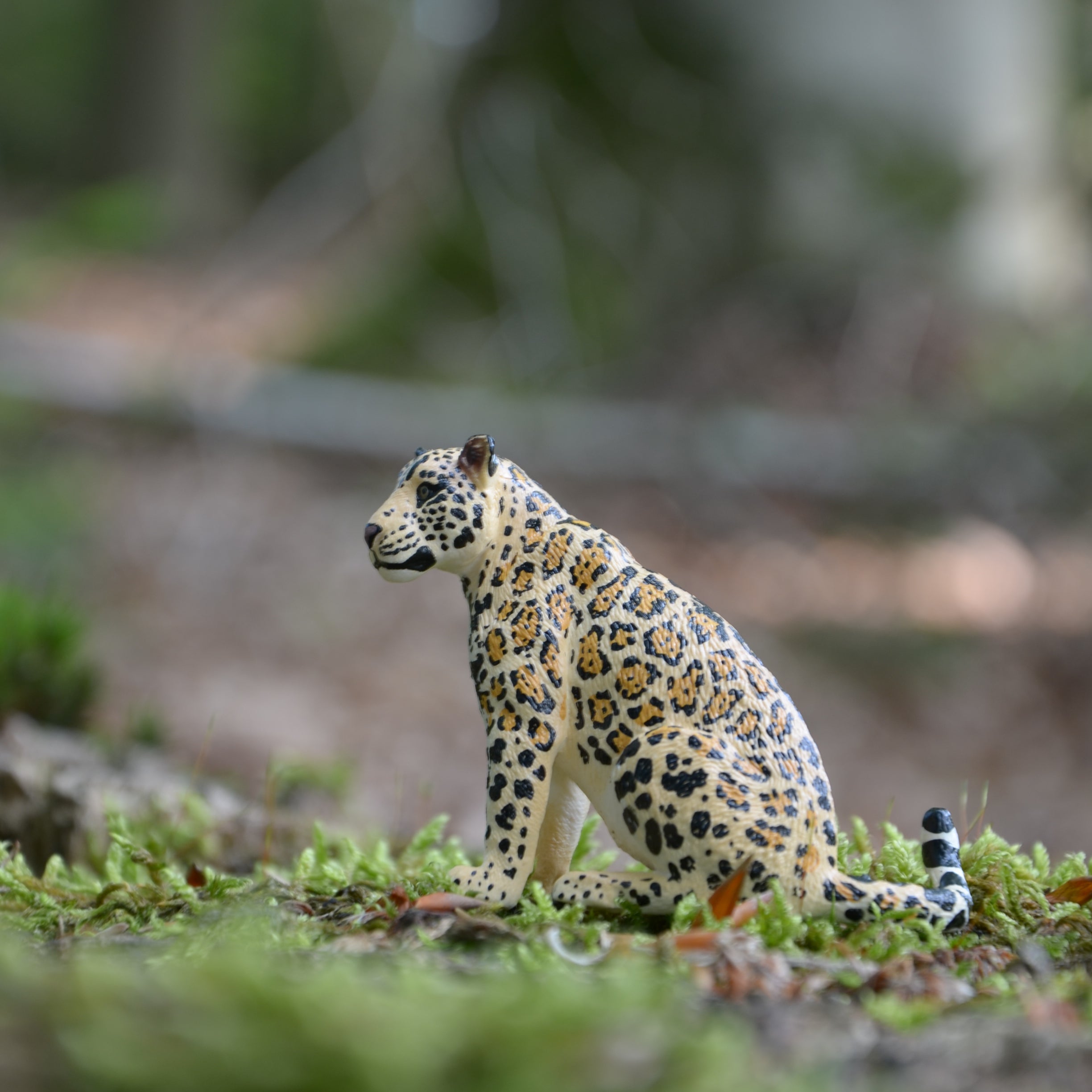 Toymany Sitting Female Jaguar Figurine Toy