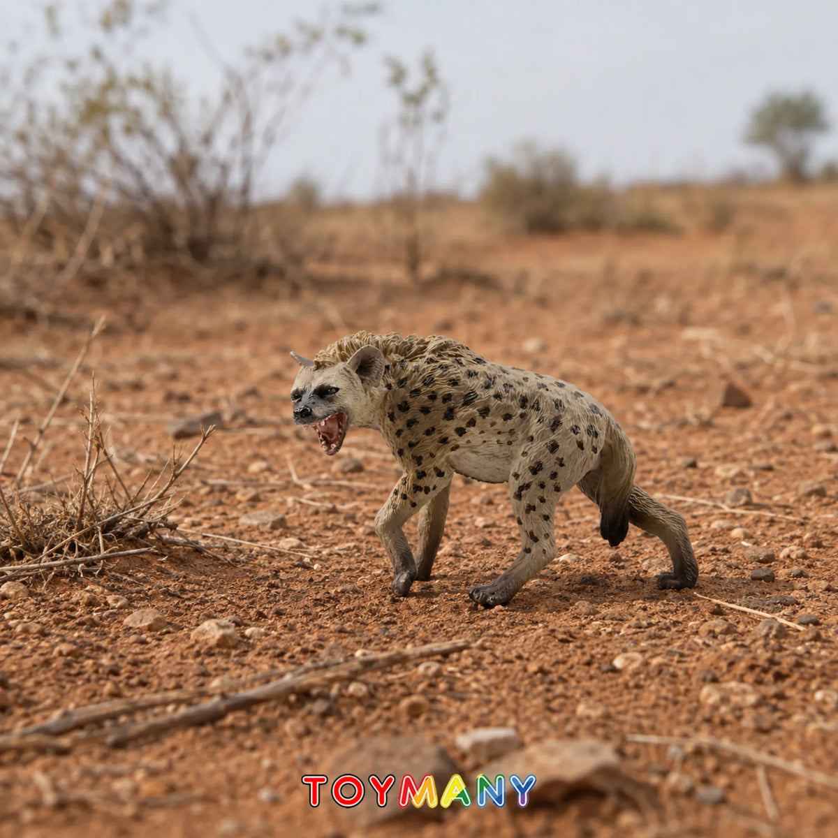 Toymany Spotted Hyena Figurine Toy-scene